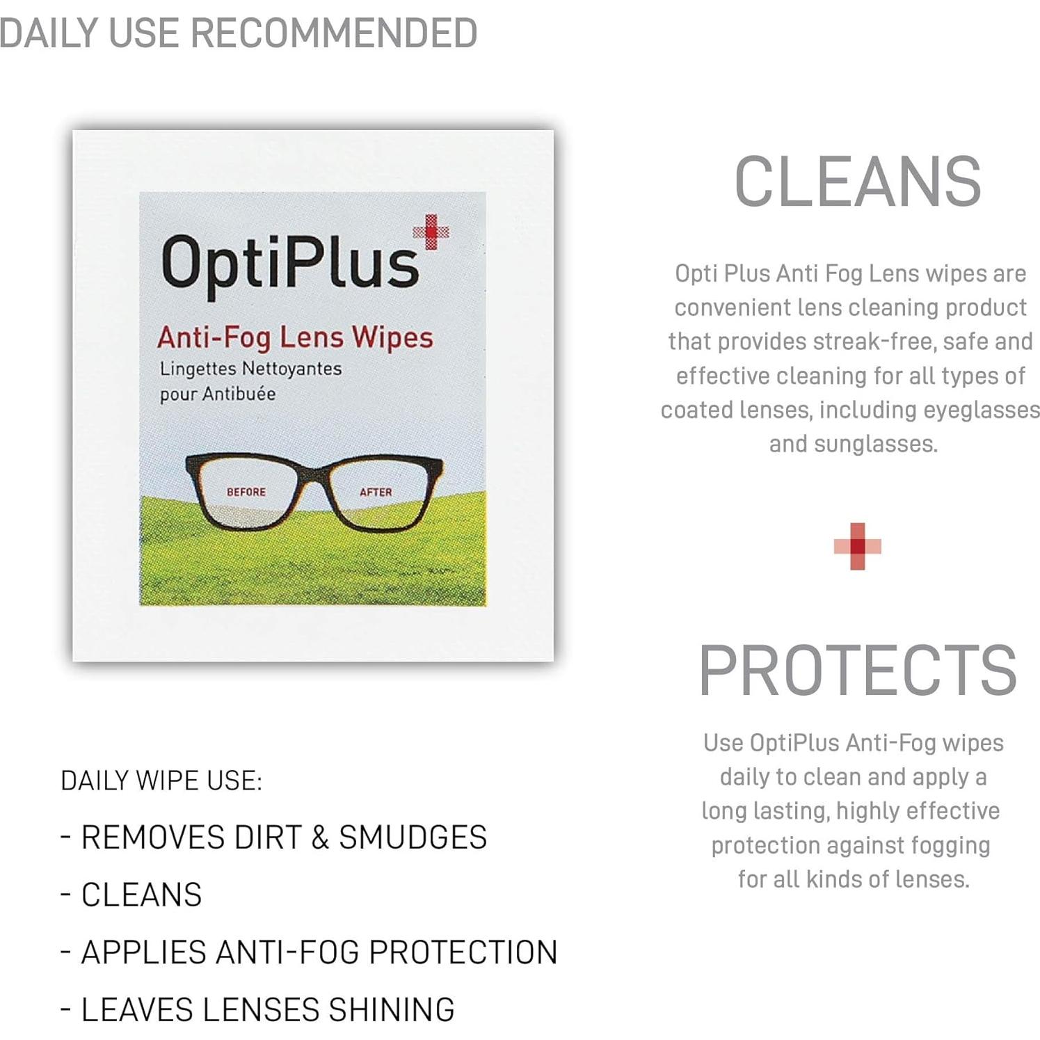 Toallitas Antivaho OptiPlus 30 Unidades Limpieza Lentes