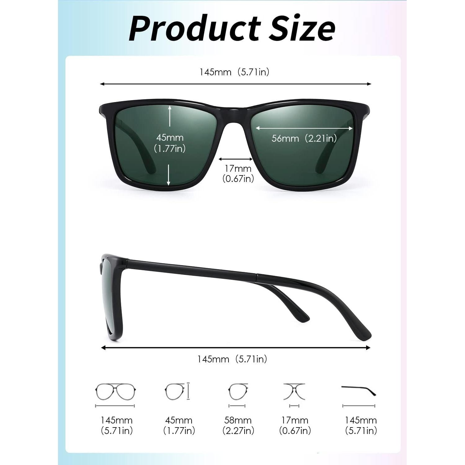 Gafas de Sol JIM HALO Cuadradas Polarizadas UV 56mm