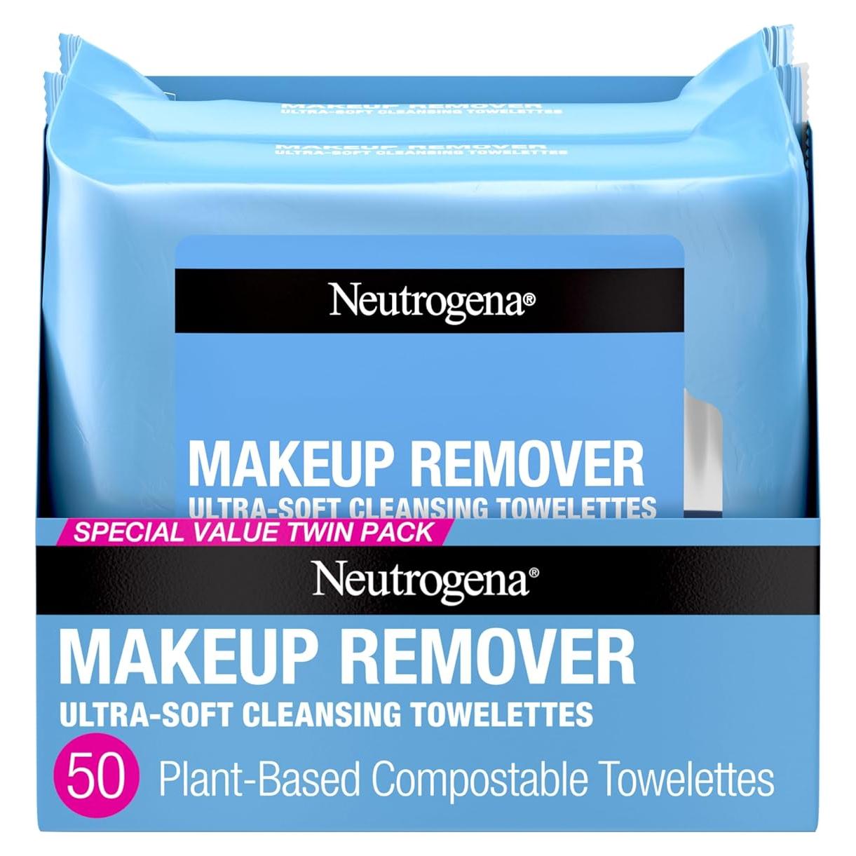Toallitas Desmaquillantes Neutrogena 50 Unidades - Limpieza Suave