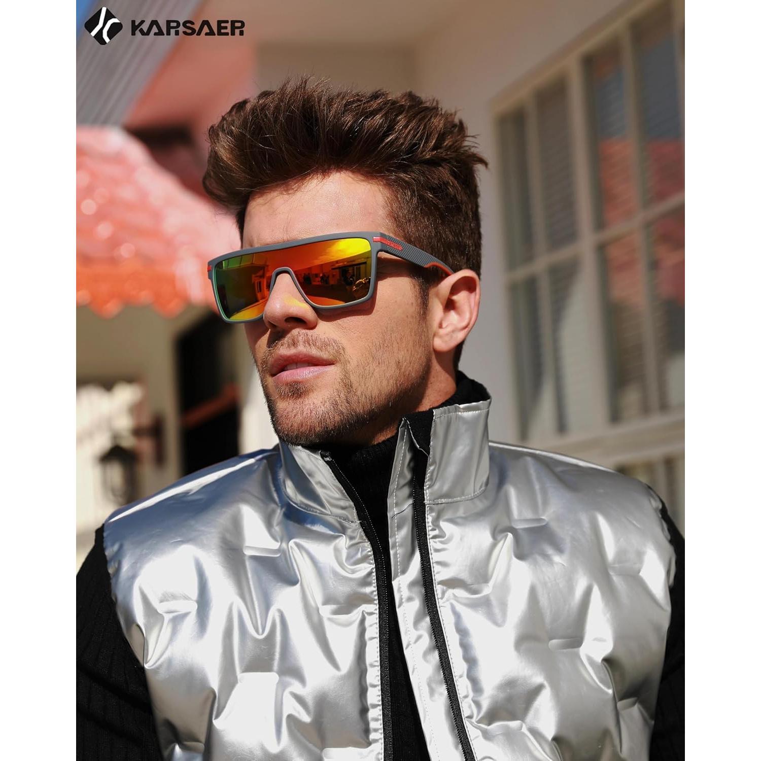 Gafas de sol Karsaer TR90 polarizadas para hombres cuadradas