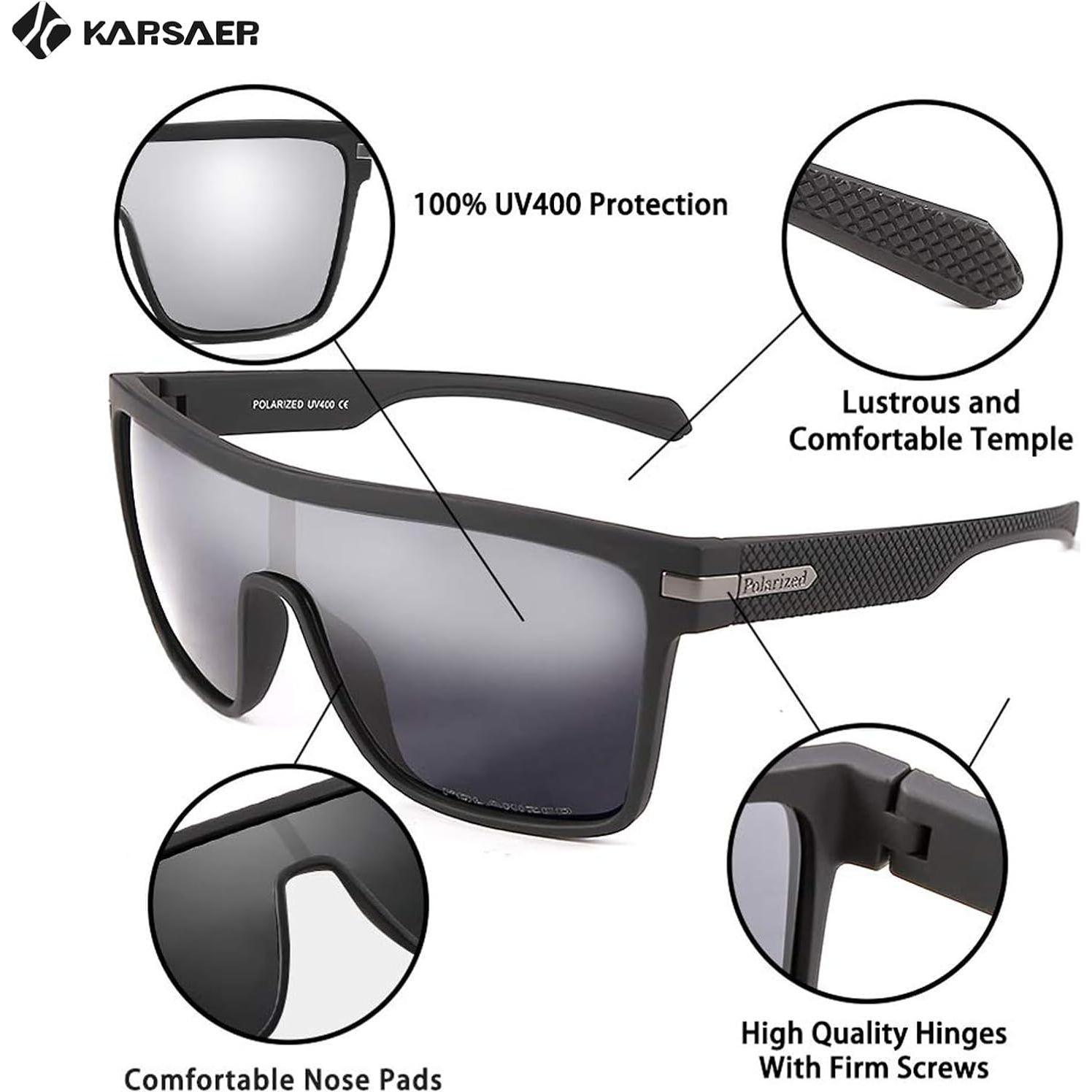 Gafas de sol Karsaer TR90 polarizadas para hombres - Ciclismo