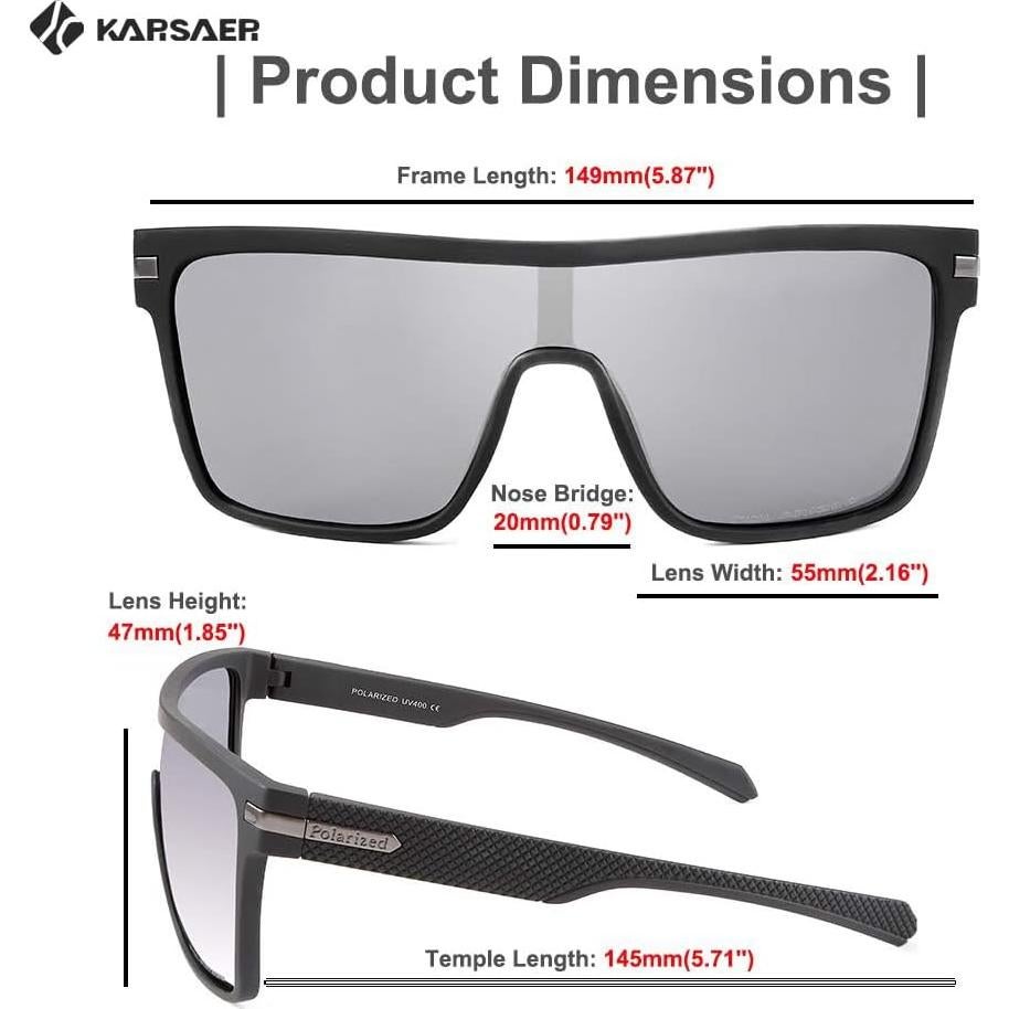 Gafas de sol Karsaer TR90 polarizadas para hombres - Ciclismo