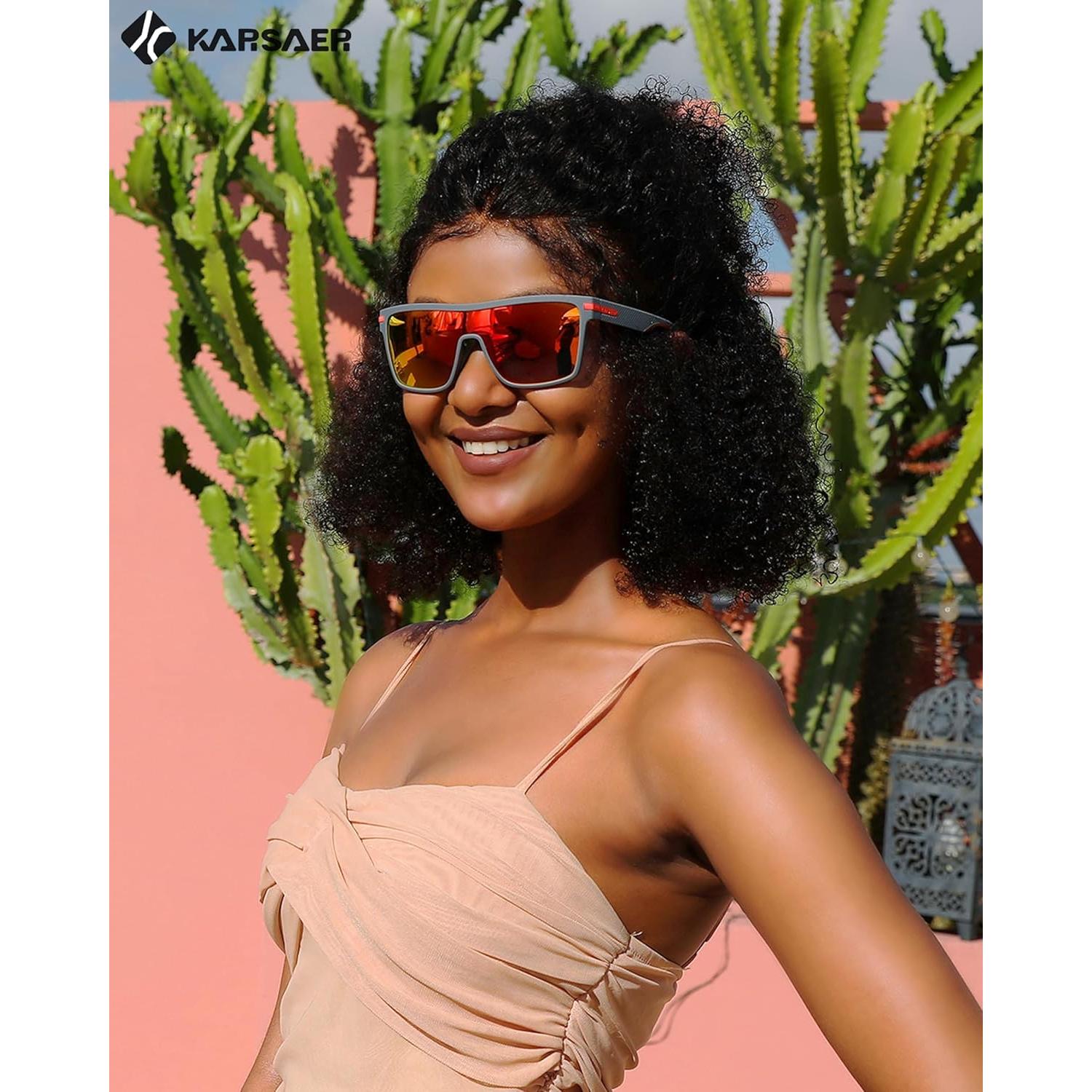 Gafas de sol Karsaer TR90 polarizadas para hombres azul