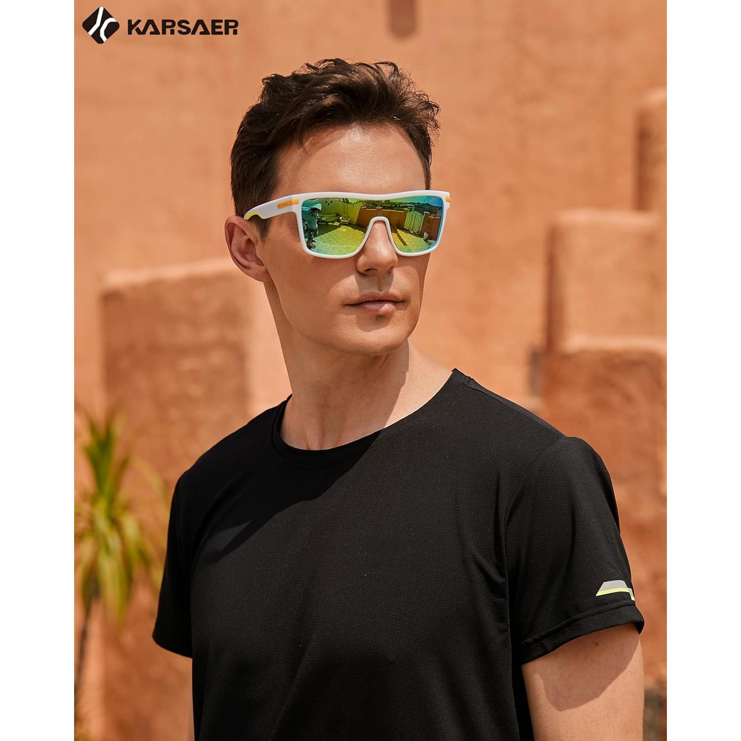 Gafas de sol deportivas Karsaer TR90 polarizadas para hombres