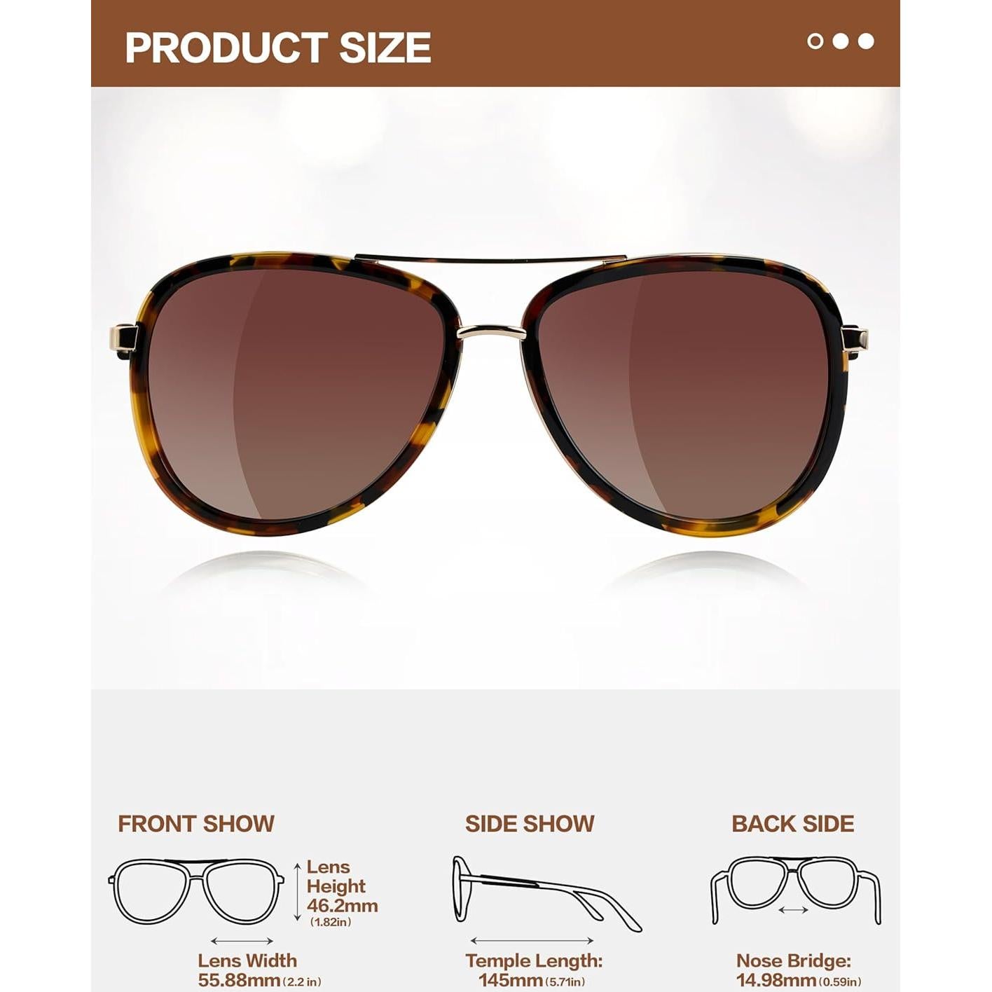 Gafas de sol BIRCEN para mujeres UV400 - Marco acetato