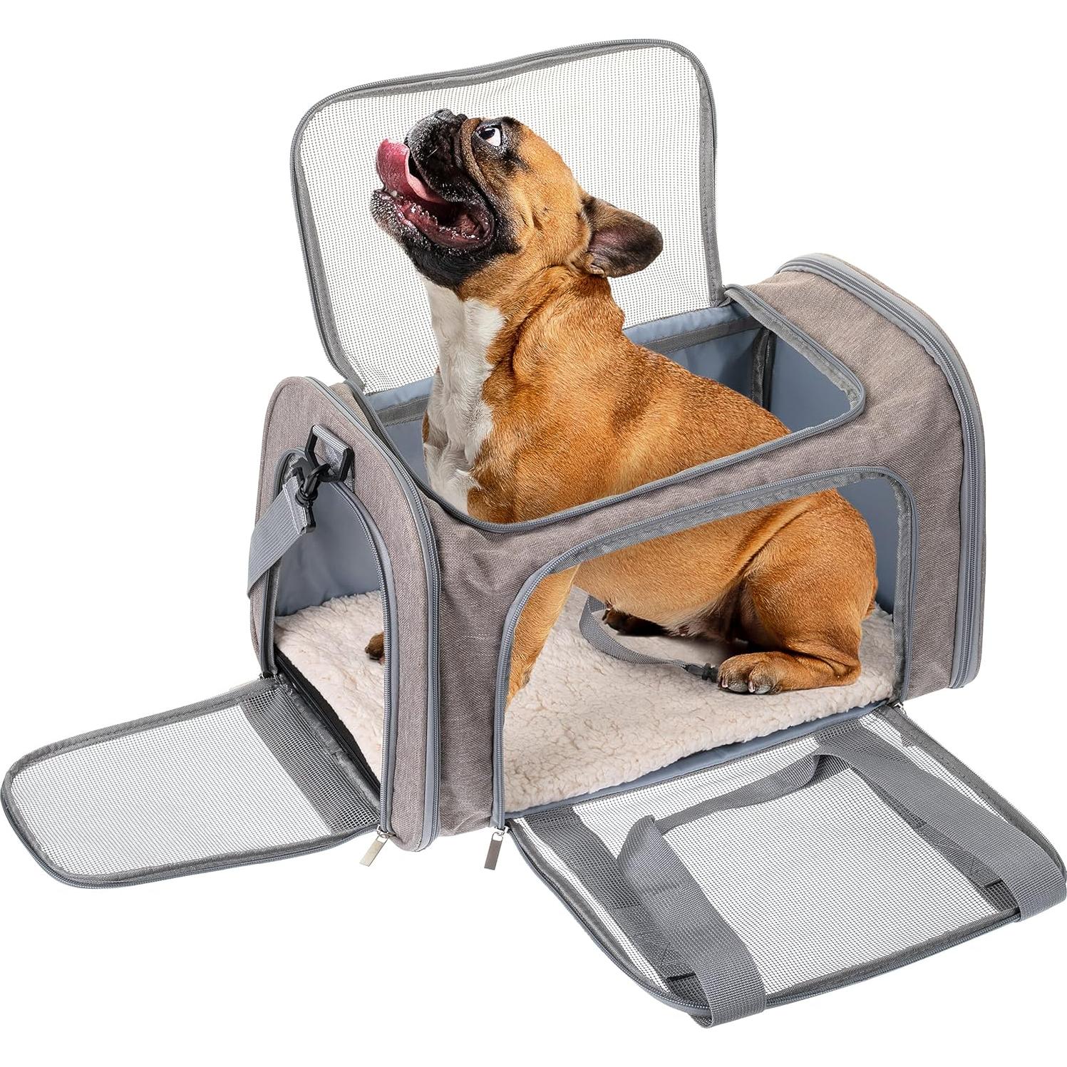 Transportín para mascotas Mr. Pen 44x28x29 cm Gris