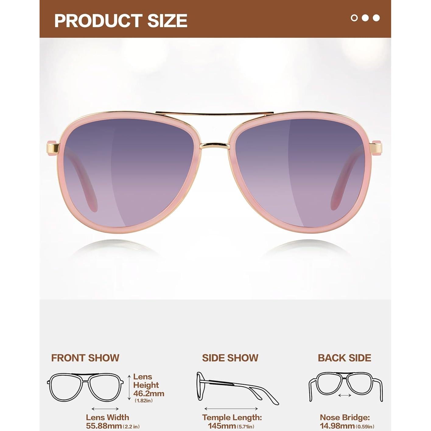 Gafas de sol BIRCEN para mujeres UV400 - Marco acetato