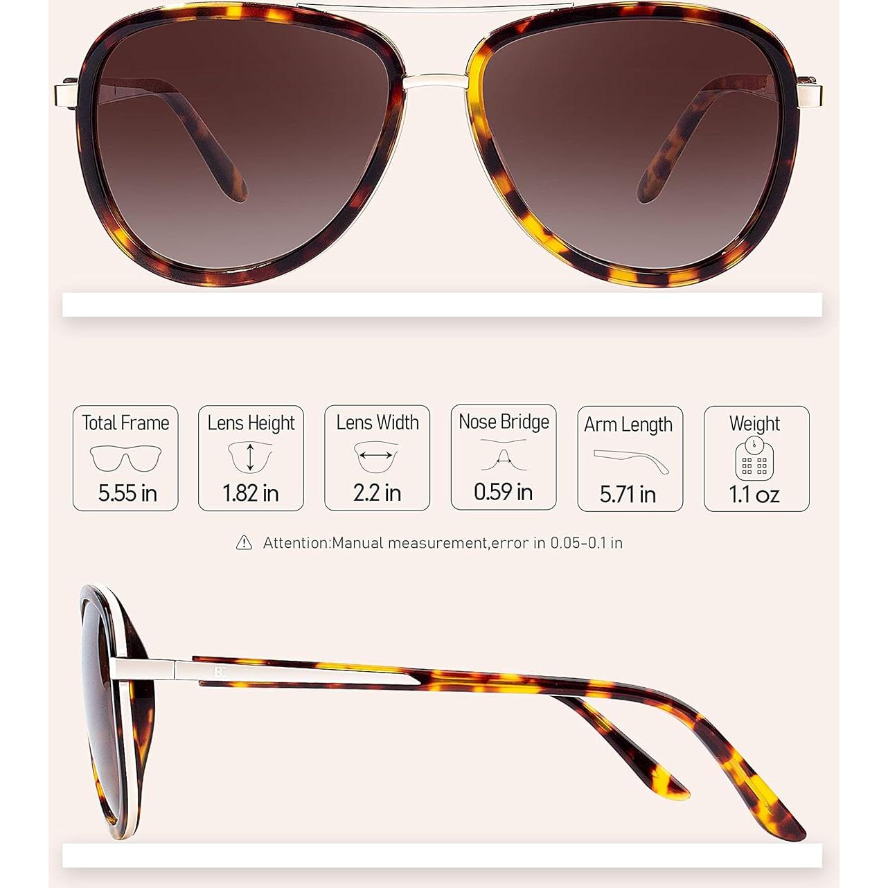 Gafas de sol BIRCEN para mujeres UV400 - Marco acetato