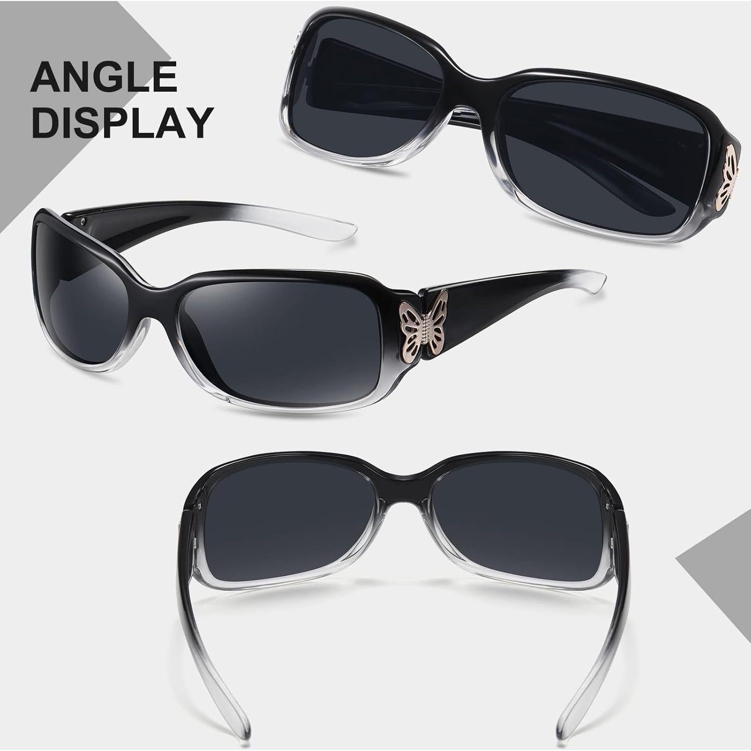 Gafas de sol HAOLOTA para mujeres - Diseño mariposa UV400