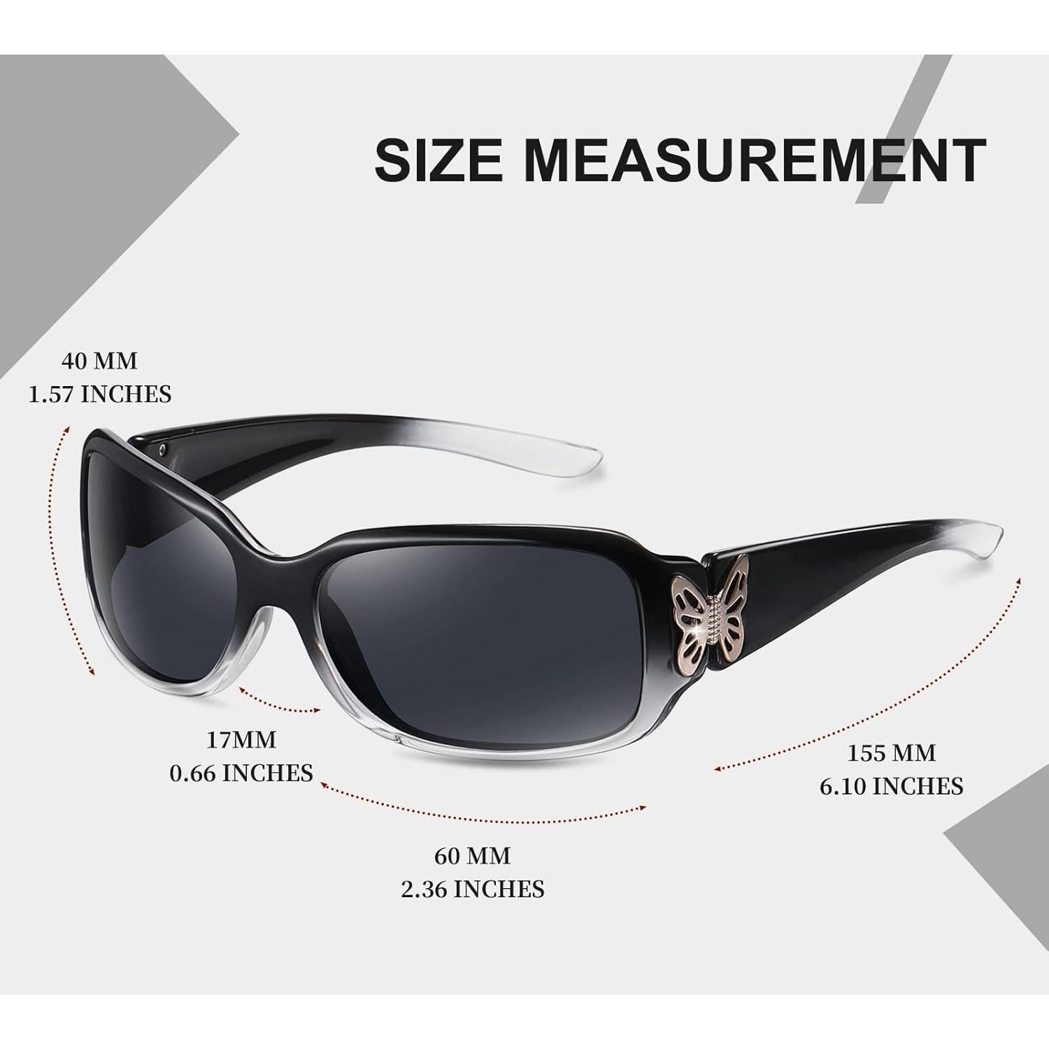 Gafas de sol HAOLOTA para mujeres - Diseño mariposa UV400