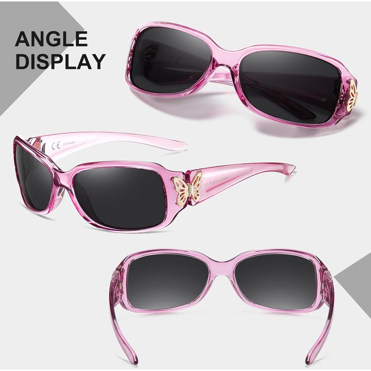 Gafas de sol HAOLOTA para mujeres - Diseño mariposa UV400