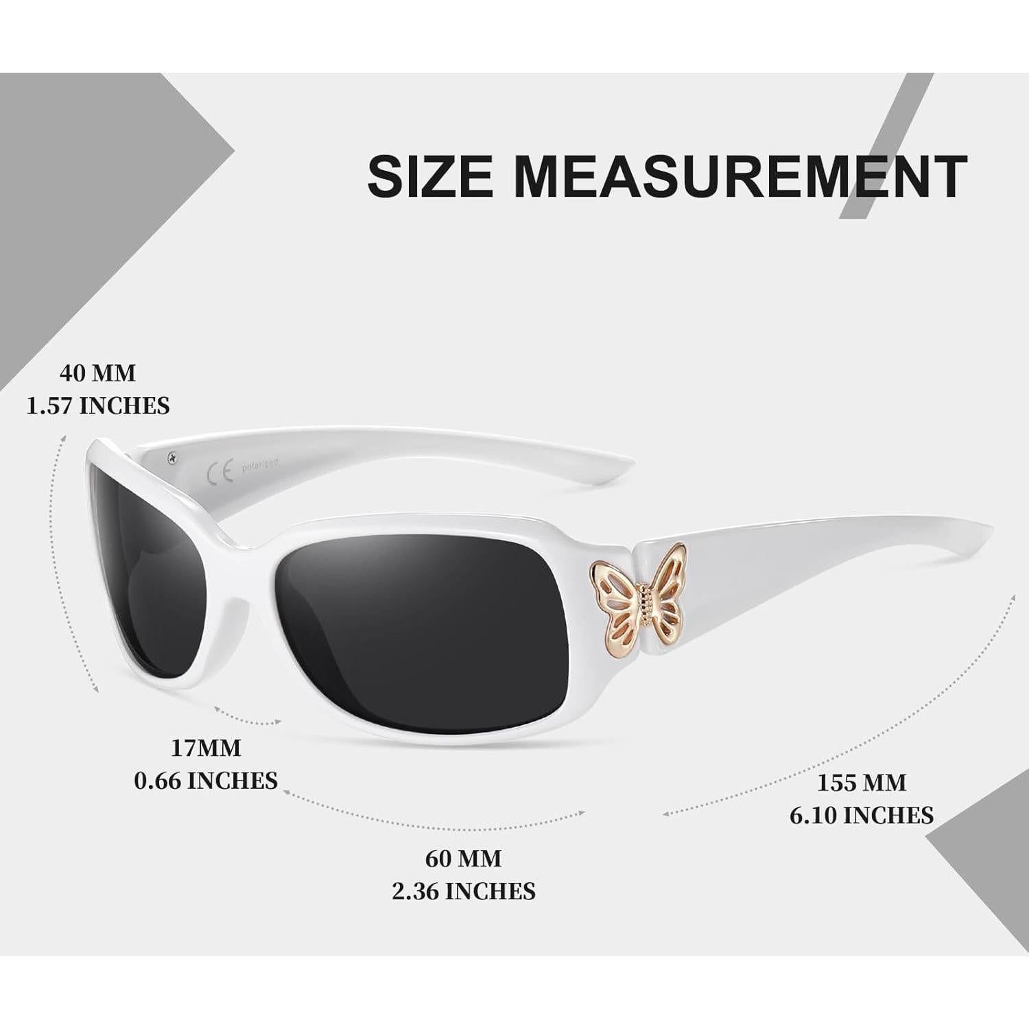 Gafas de sol HAOLOTA para mujeres - Diseño mariposa UV400