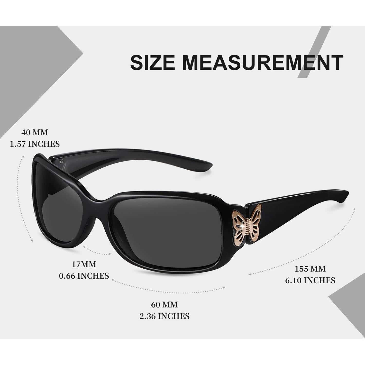 Gafas de sol HAOLOTA para mujeres - Diseño mariposa UV400