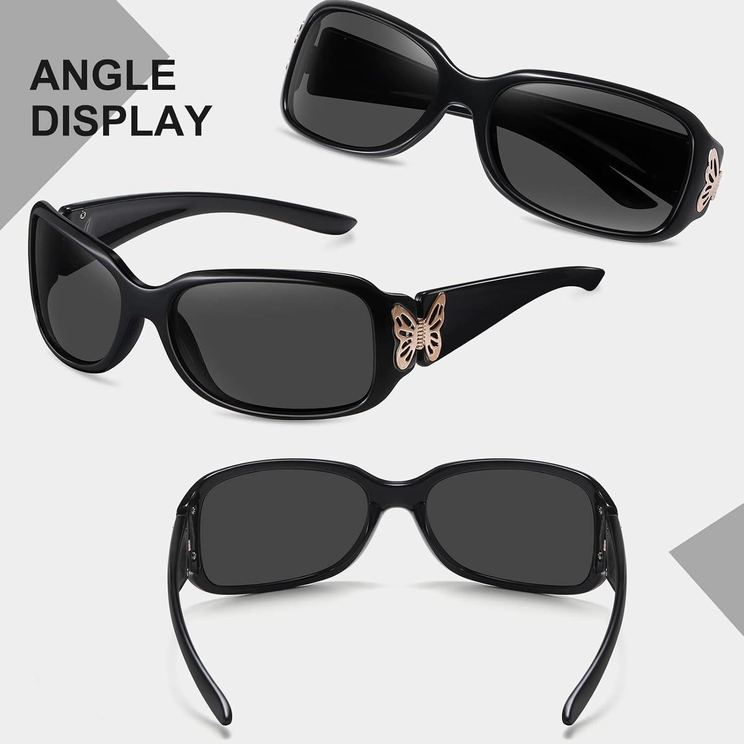 Gafas de sol HAOLOTA para mujeres - Diseño mariposa UV400