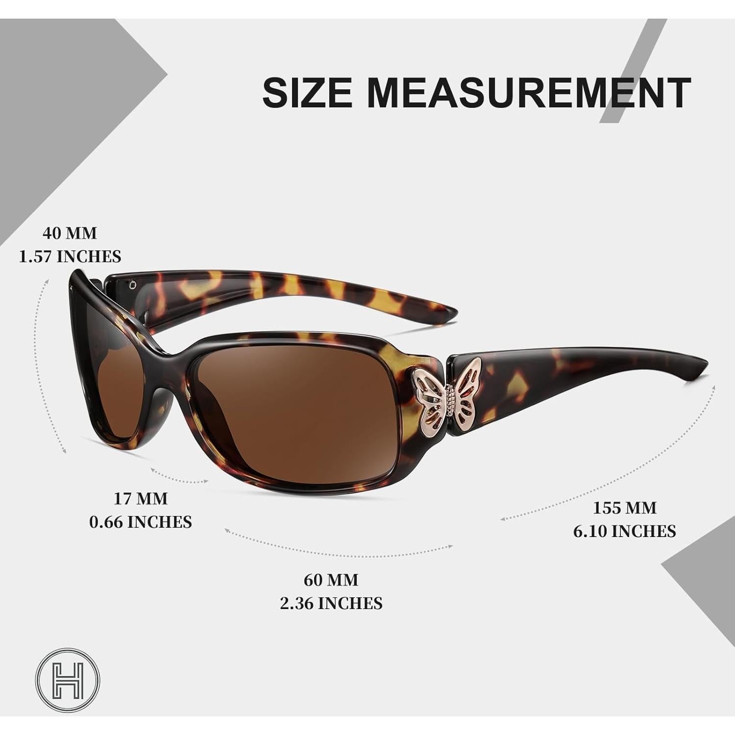 Gafas de sol HAOLOTA para mujeres - Diseño mariposa UV400