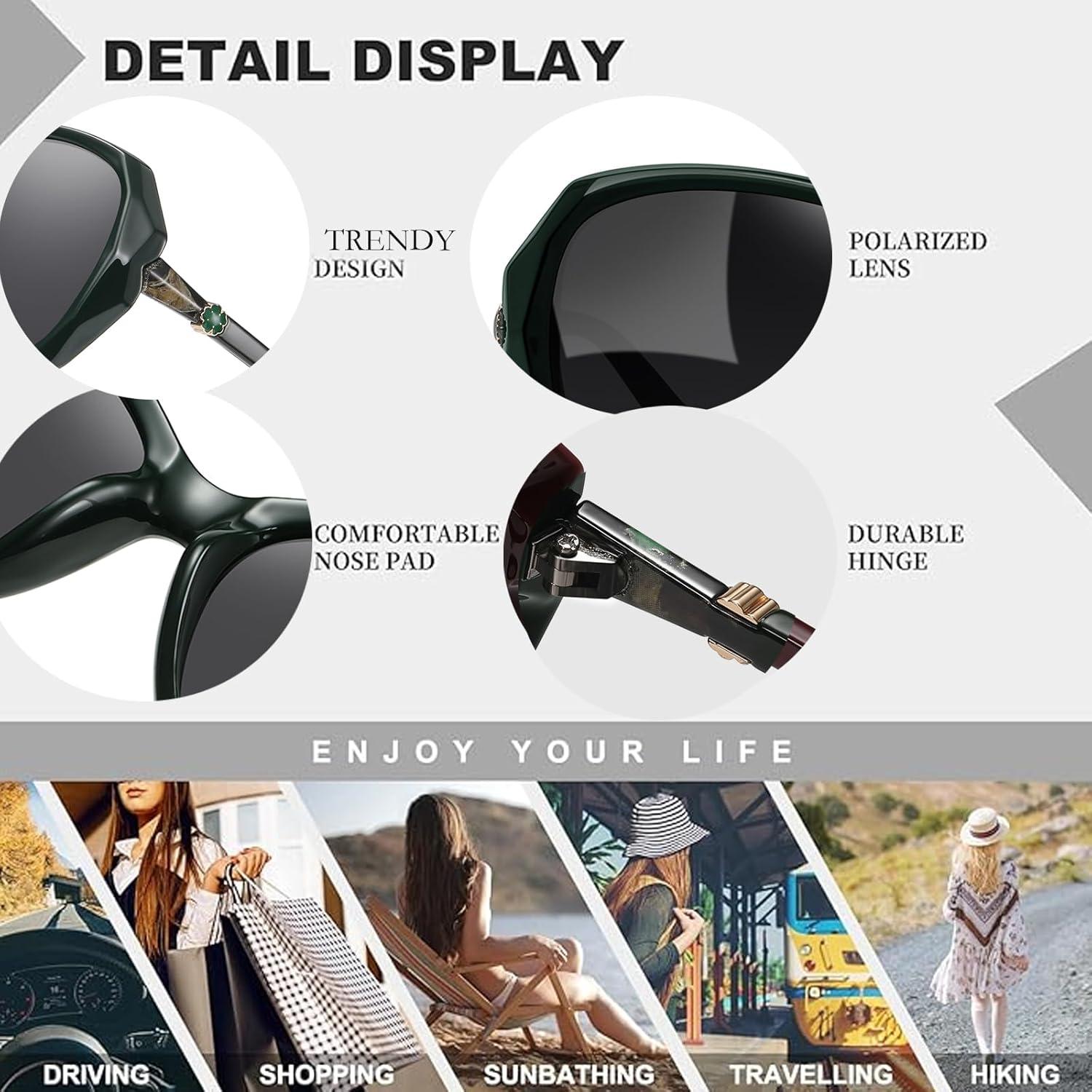 Gafas de sol HAOLOTA para mujeres - Diseño mariposa UV400