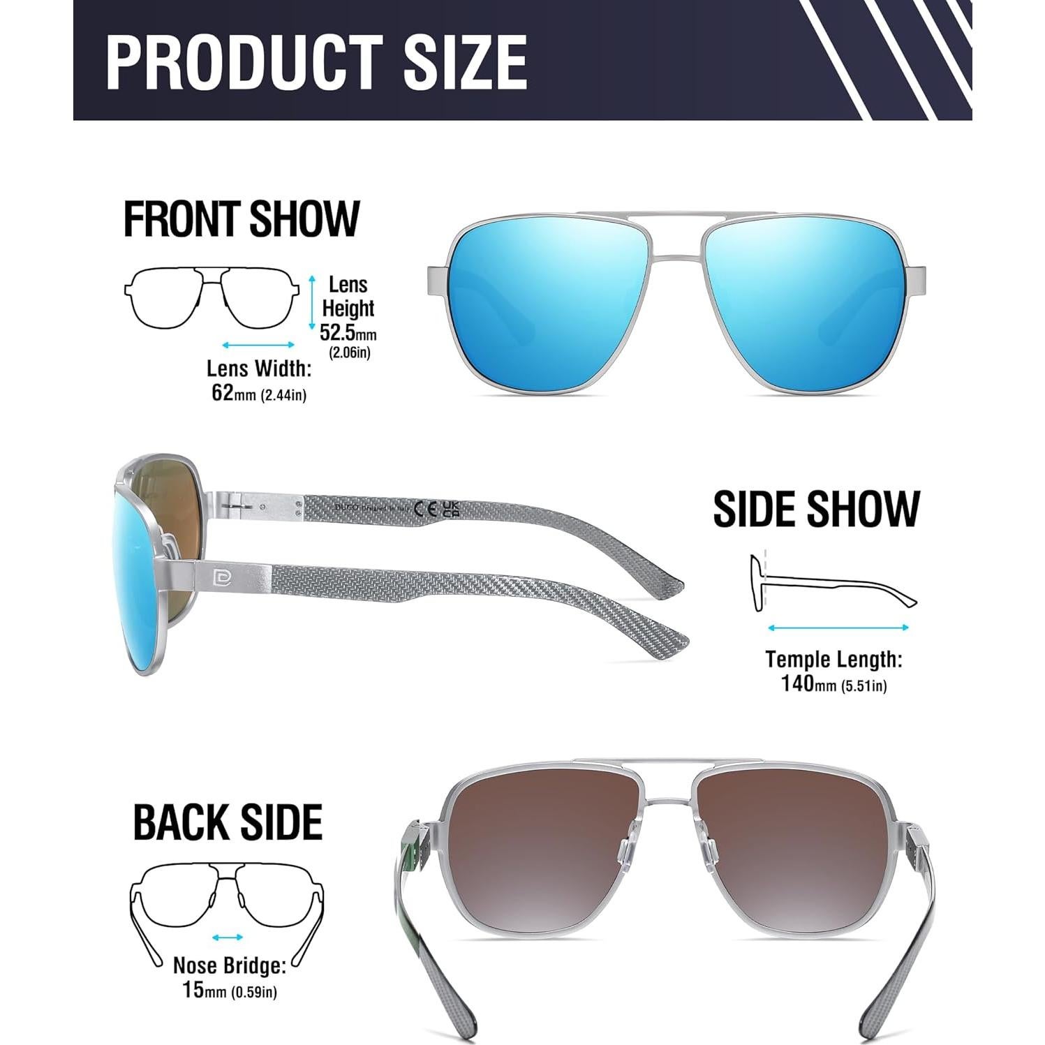 Gafas de sol aviador DUCO modelo 3051 polarizadas UV