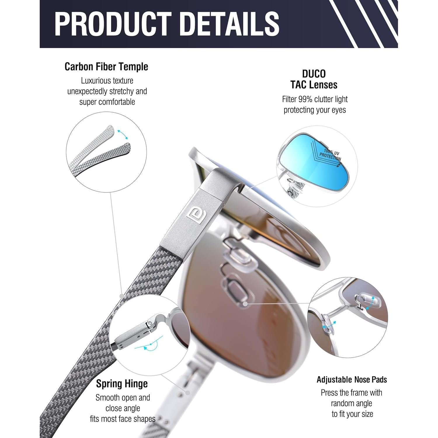 Gafas de sol aviador DUCO modelo 3051 polarizadas UV