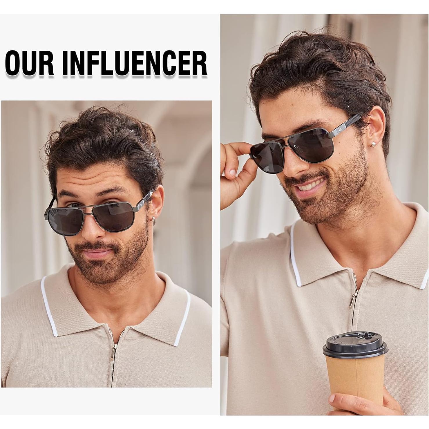 Gafas de sol aviador DUCO 3051 polarizadas UV fibra carbono