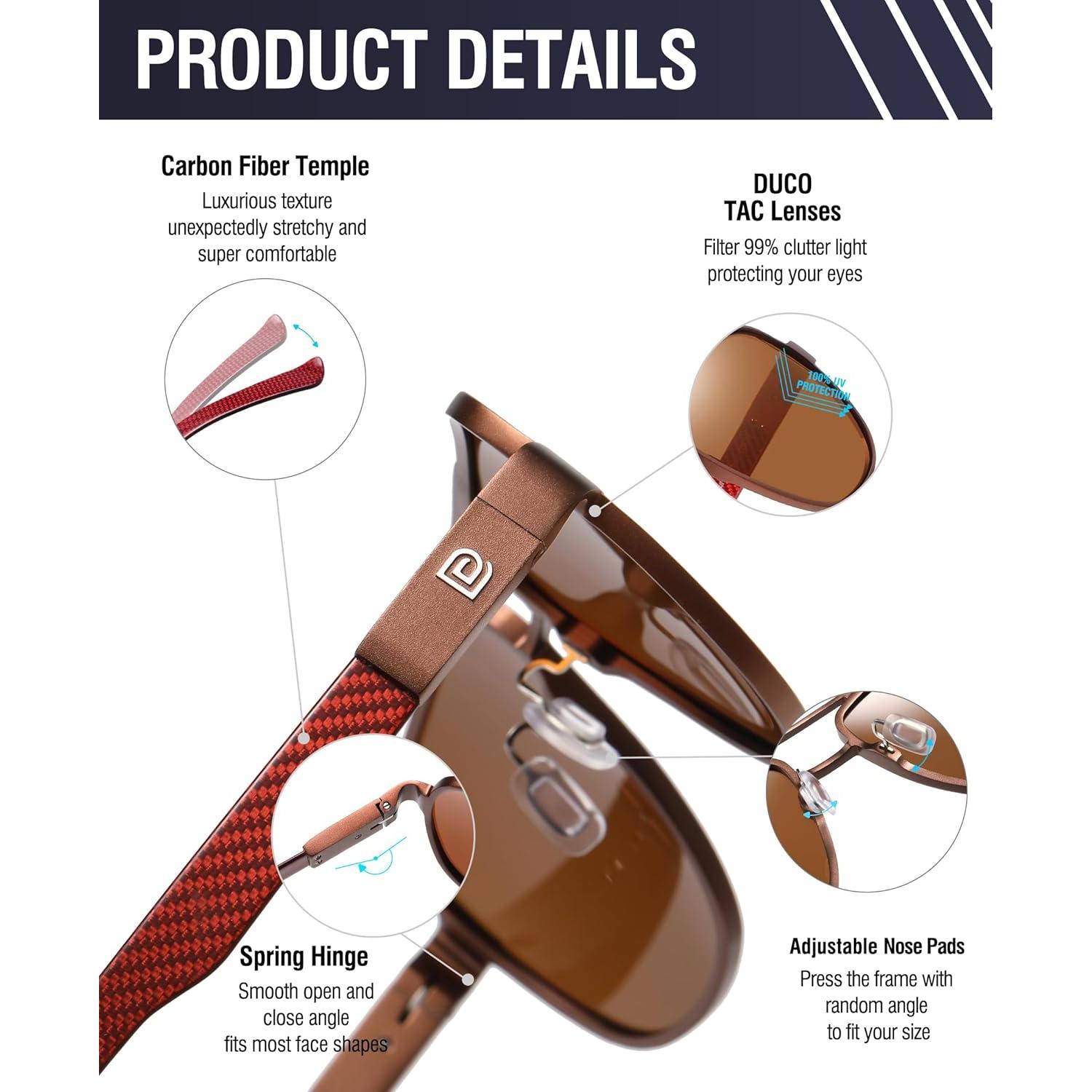 Gafas de sol aviador DUCO 3051 polarizadas UV protección