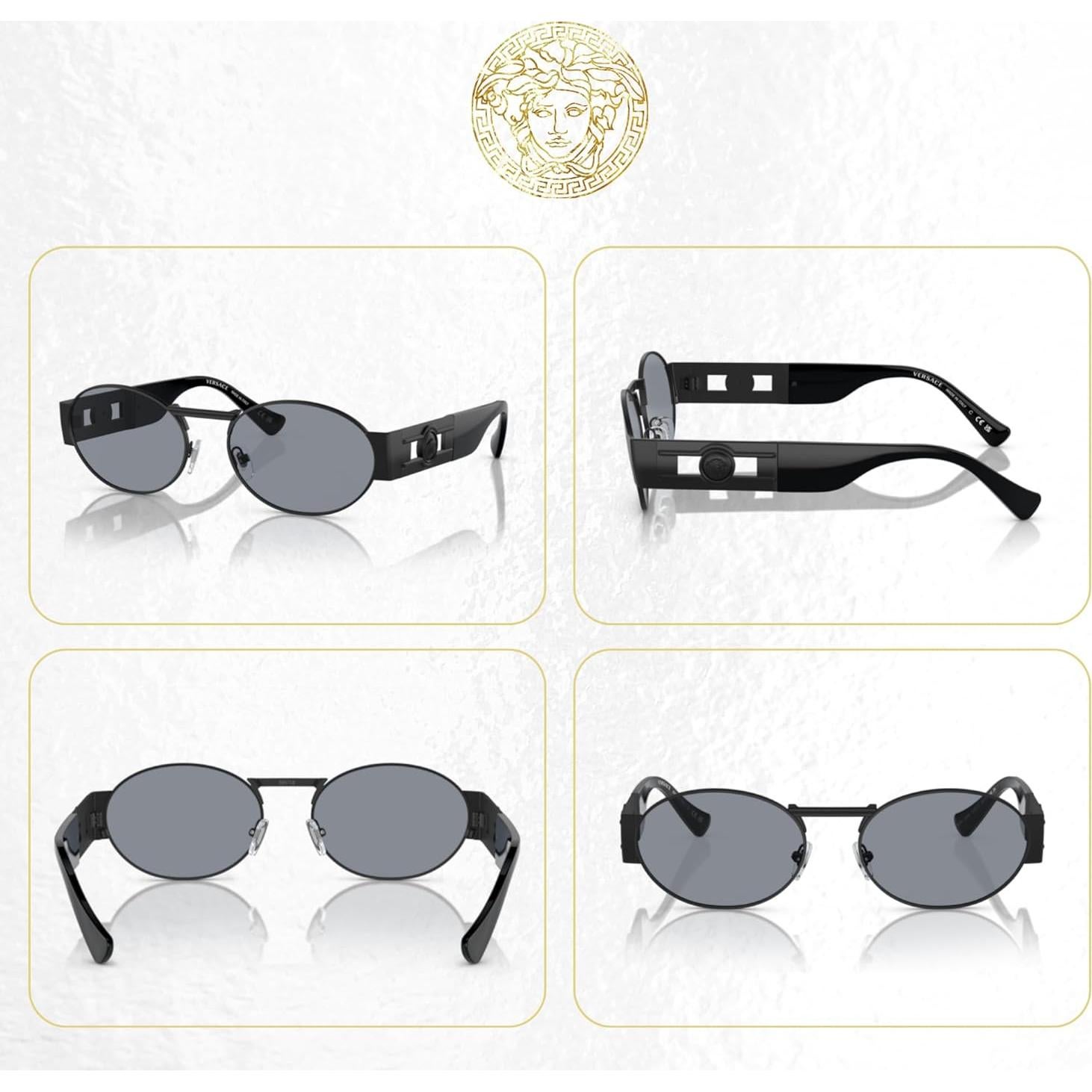 Gafas de sol ovaladas Versace VE2264 unisex con kit de cuidado
