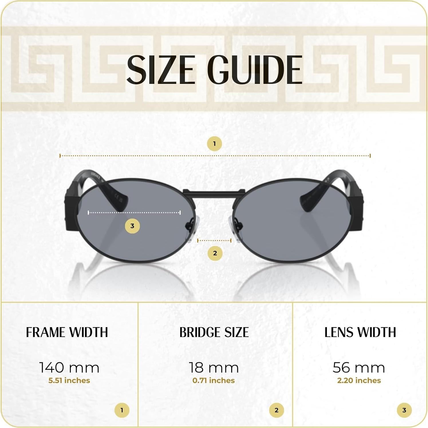 Gafas de sol ovaladas Versace VE2264 unisex con kit de cuidado