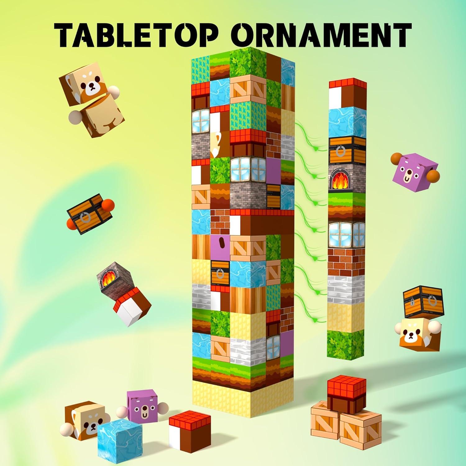 Set de 150 Bloques Magnéticos MQGEWQ Verde 2.03 cm para Niños