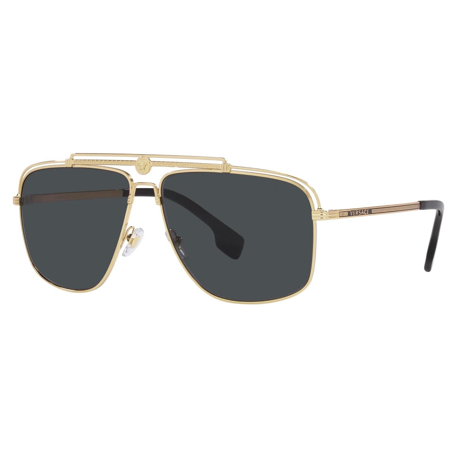 Gafas de sol Versace hombre marco gunmetal lentes espejo