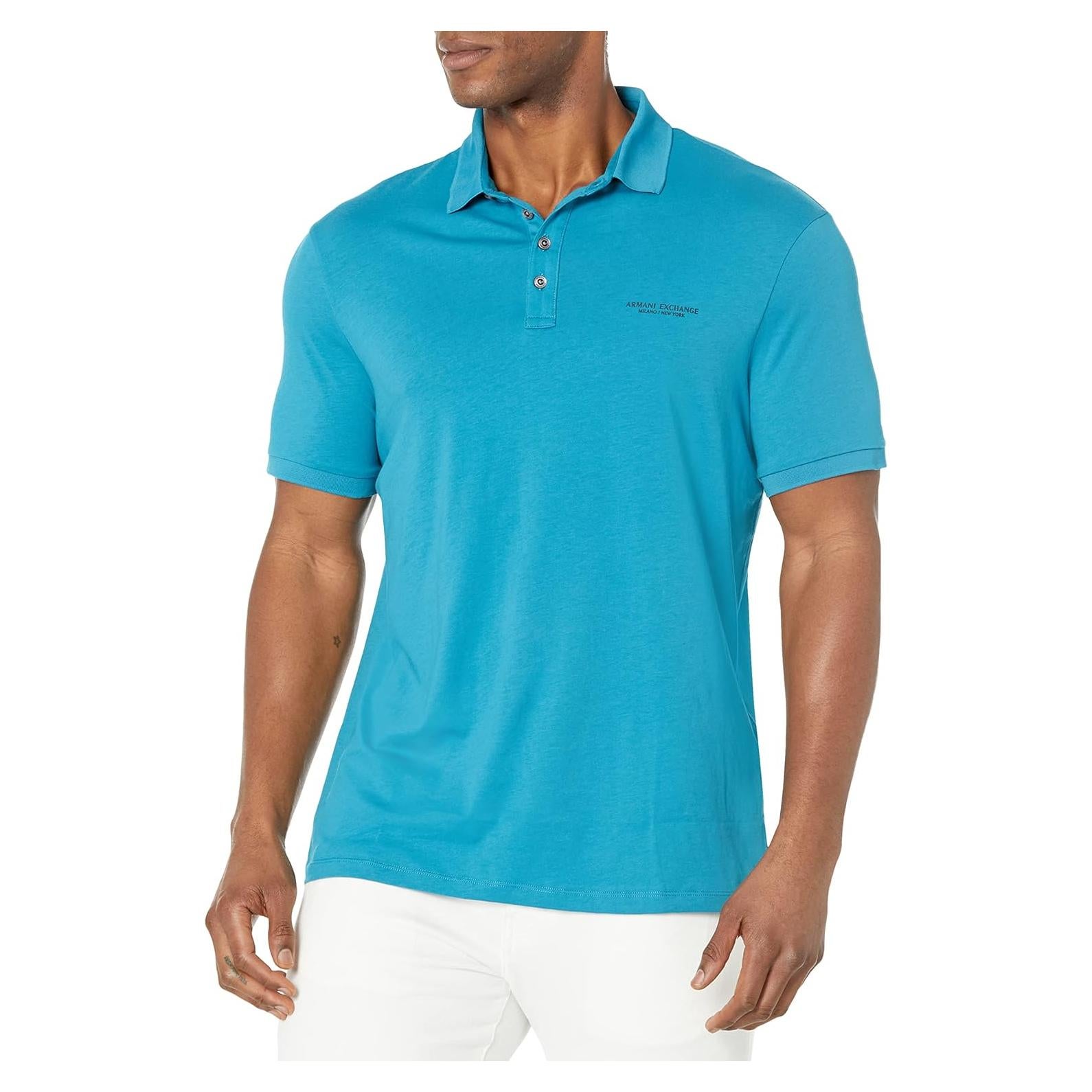 Camisa Polo Armani Exchange Azul Mosaico XX-Large