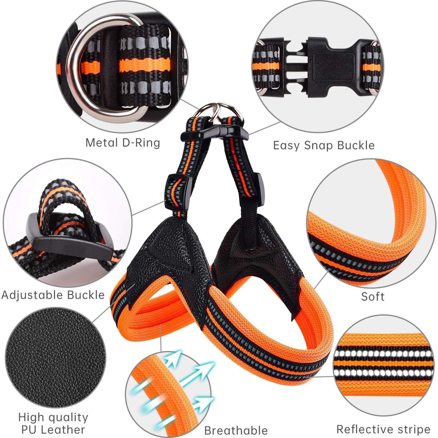 Arnés Suave Acolchado para Perros US AMY Mediano Negro