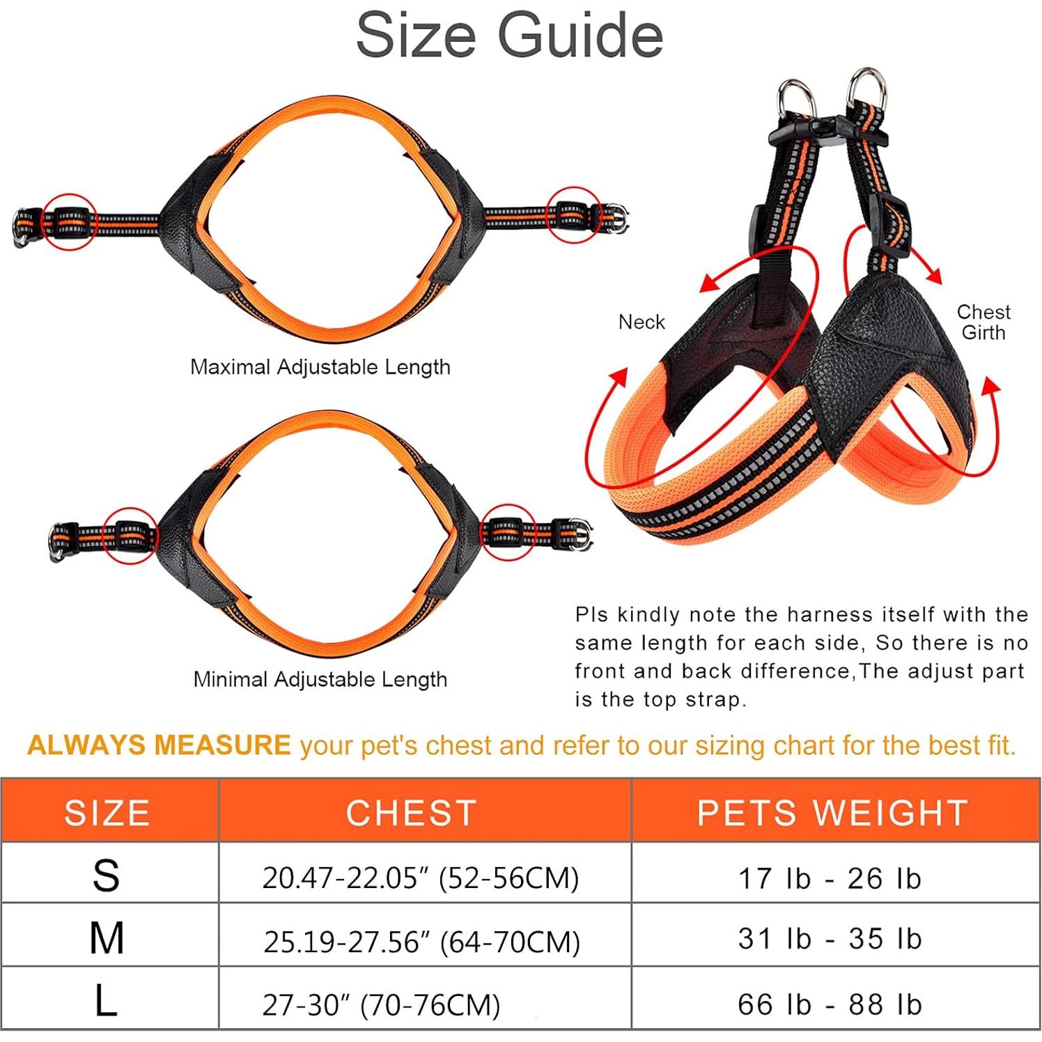 Arnés Suave Acolchado para Perros US AMY Mediano Negro