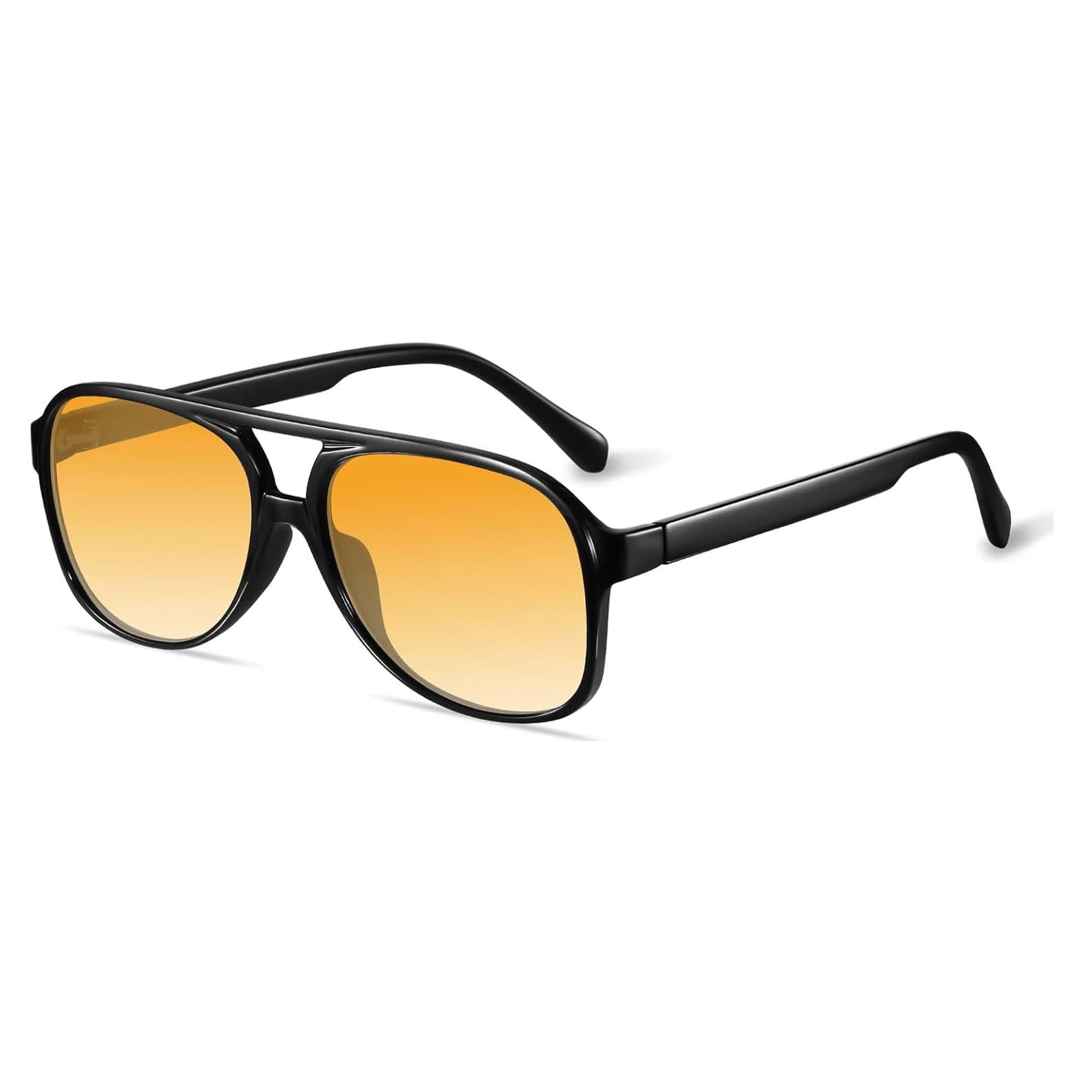 Gafas de Sol Retro Aviador YDAOWKN UV400 Marco Grande