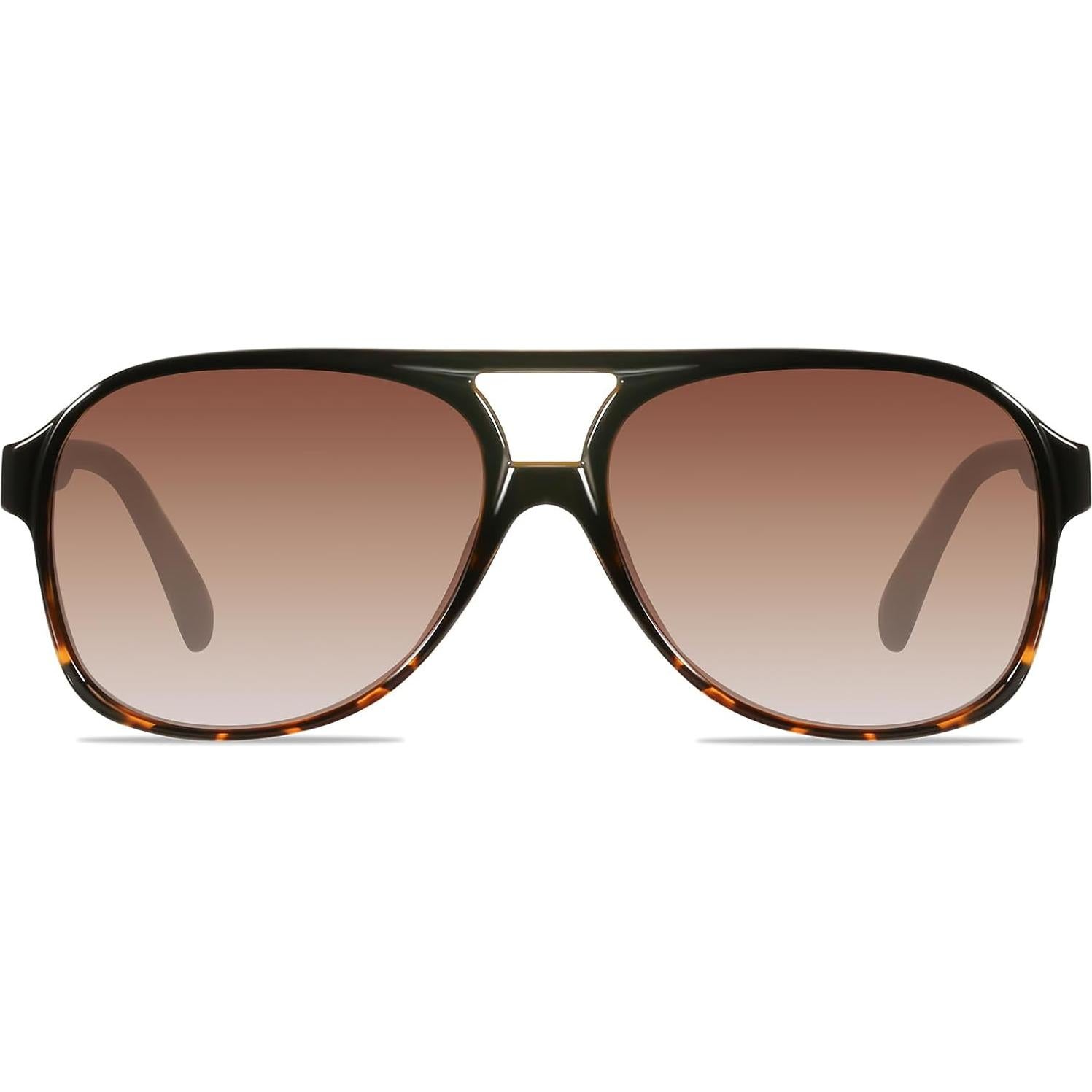 Gafas de Sol Retro Aviador YDAOWKN UV400 Marco Grande