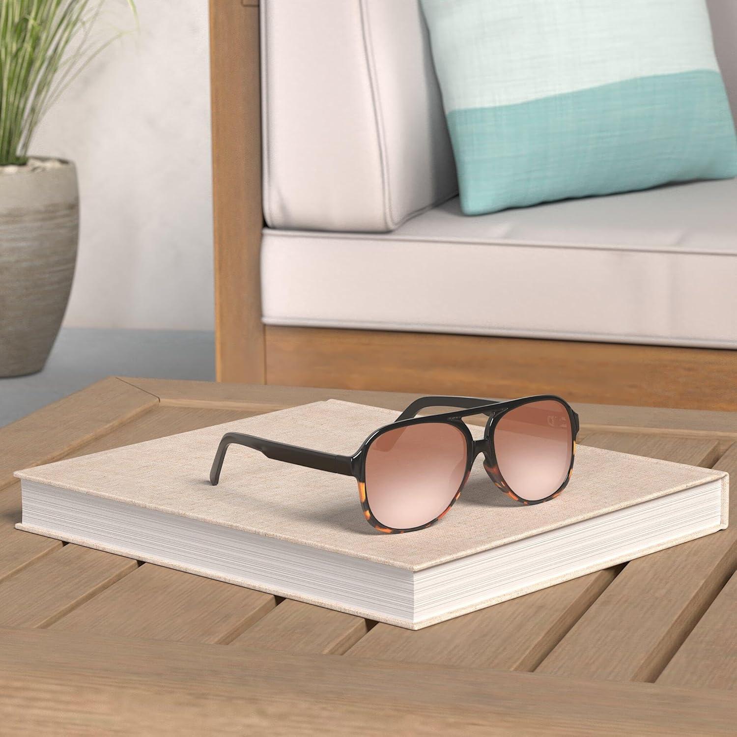 Gafas de Sol Retro Aviador YDAOWKN UV400 Marco Grande