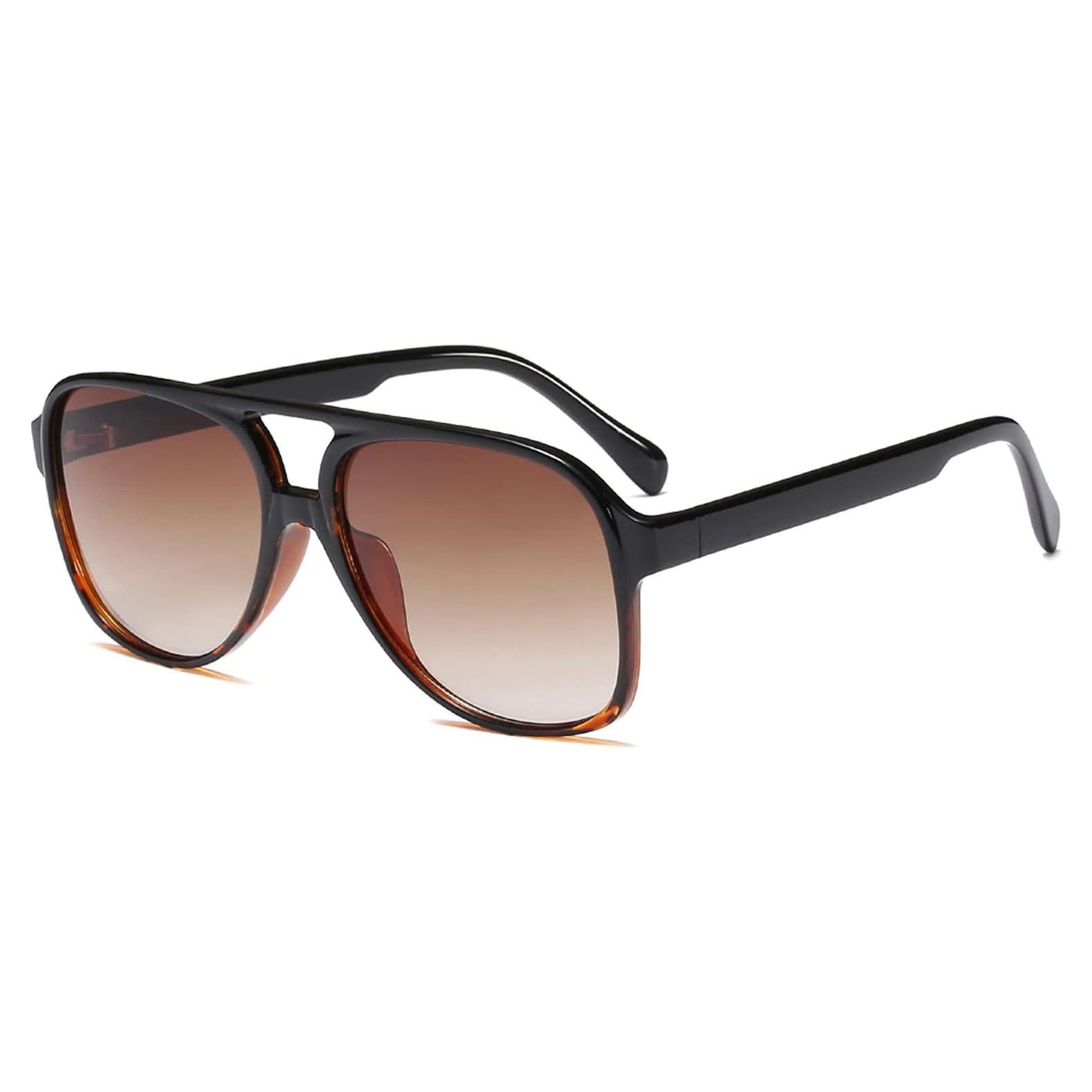 Gafas de Sol Retro Aviador YDAOWKN UV400 Tortuga Negra