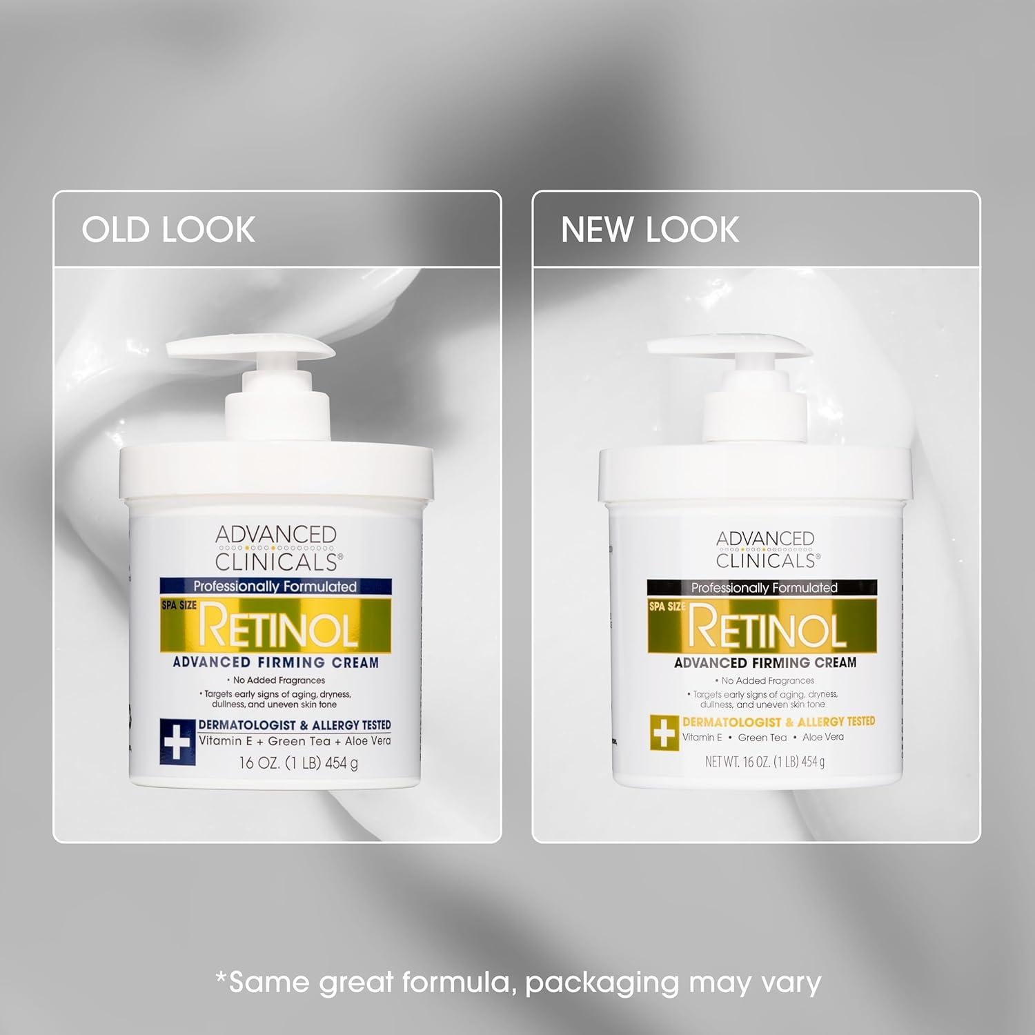 Advanced Clinicals Retinol Body Lotion & Face Moisturizer | Anti Aging Skin Care Retinol Body Cream For Women & Men Improves Appearance Of Fine Lines, Wrinkles, & Look Of Crepey Skin, W/Travel Size