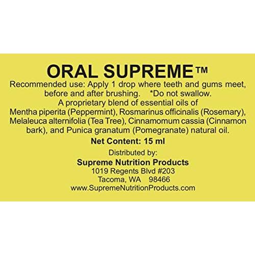 Aceite Esencial Oral Supreme Supreme Nutrition 15 ml - Menta, Romero, Árbol de Té, Canela, Granada