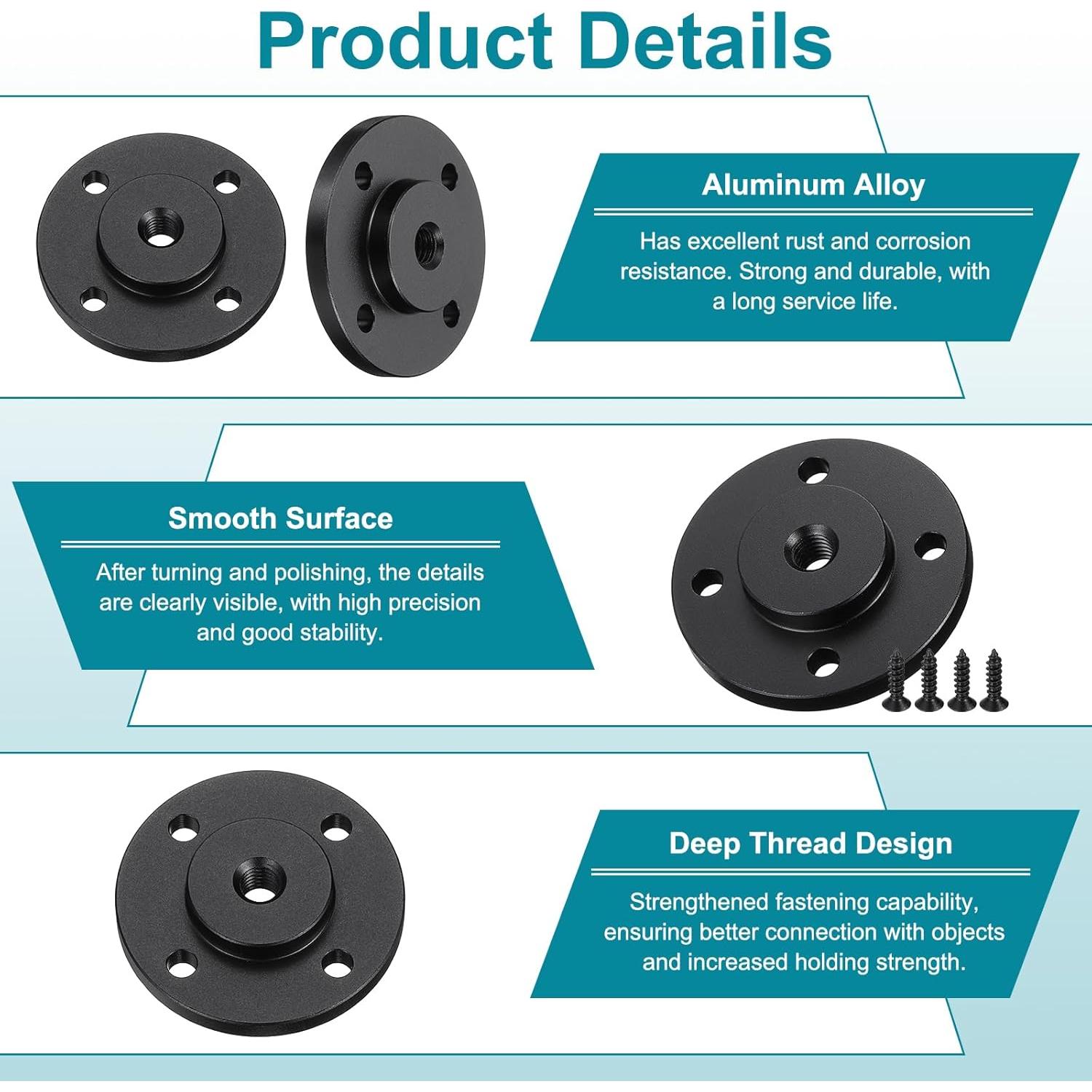 Montaje de Brida de Micrófono PATIKIL con Rosca M6x1 Negro