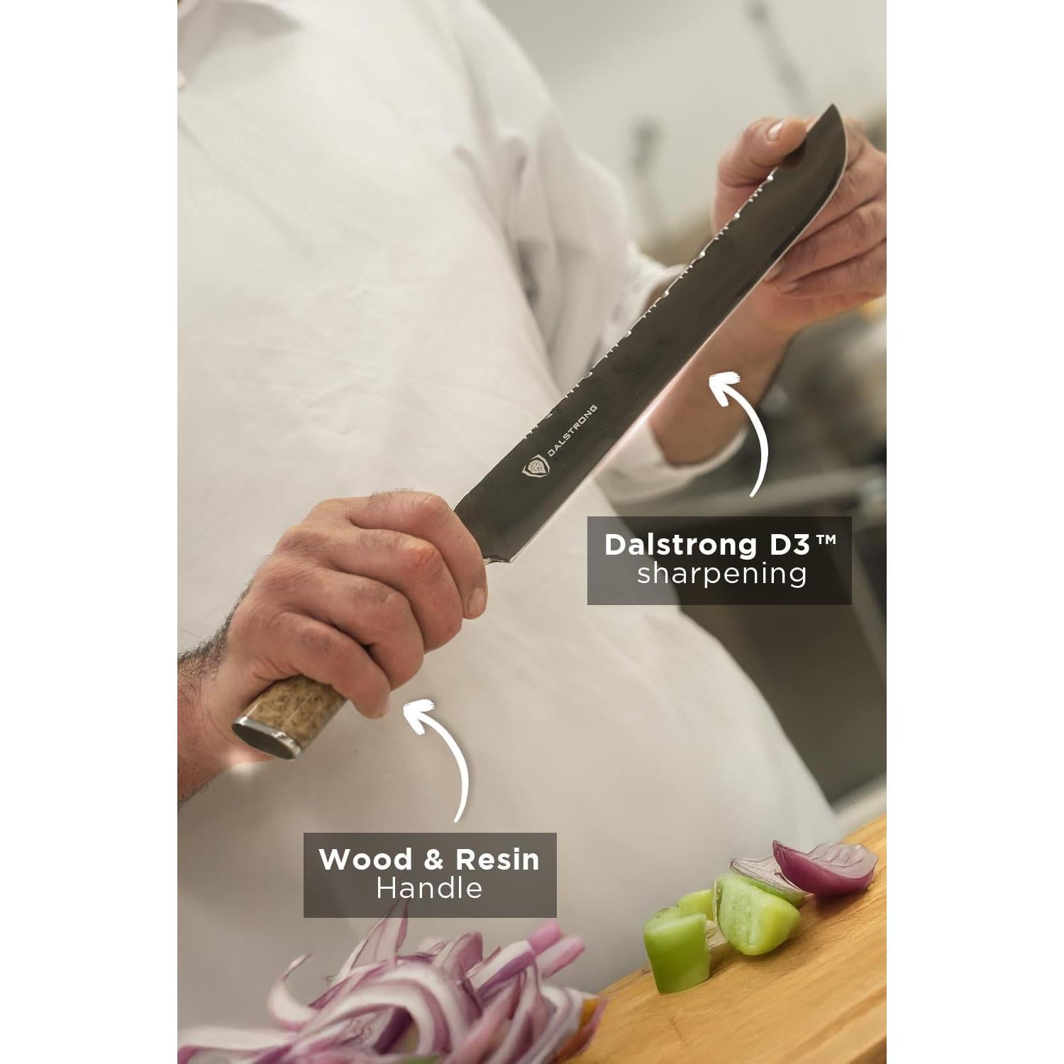 Cuchillo de Rebanar Dalstrong 30.5 cm Valhalla Titanio Negro