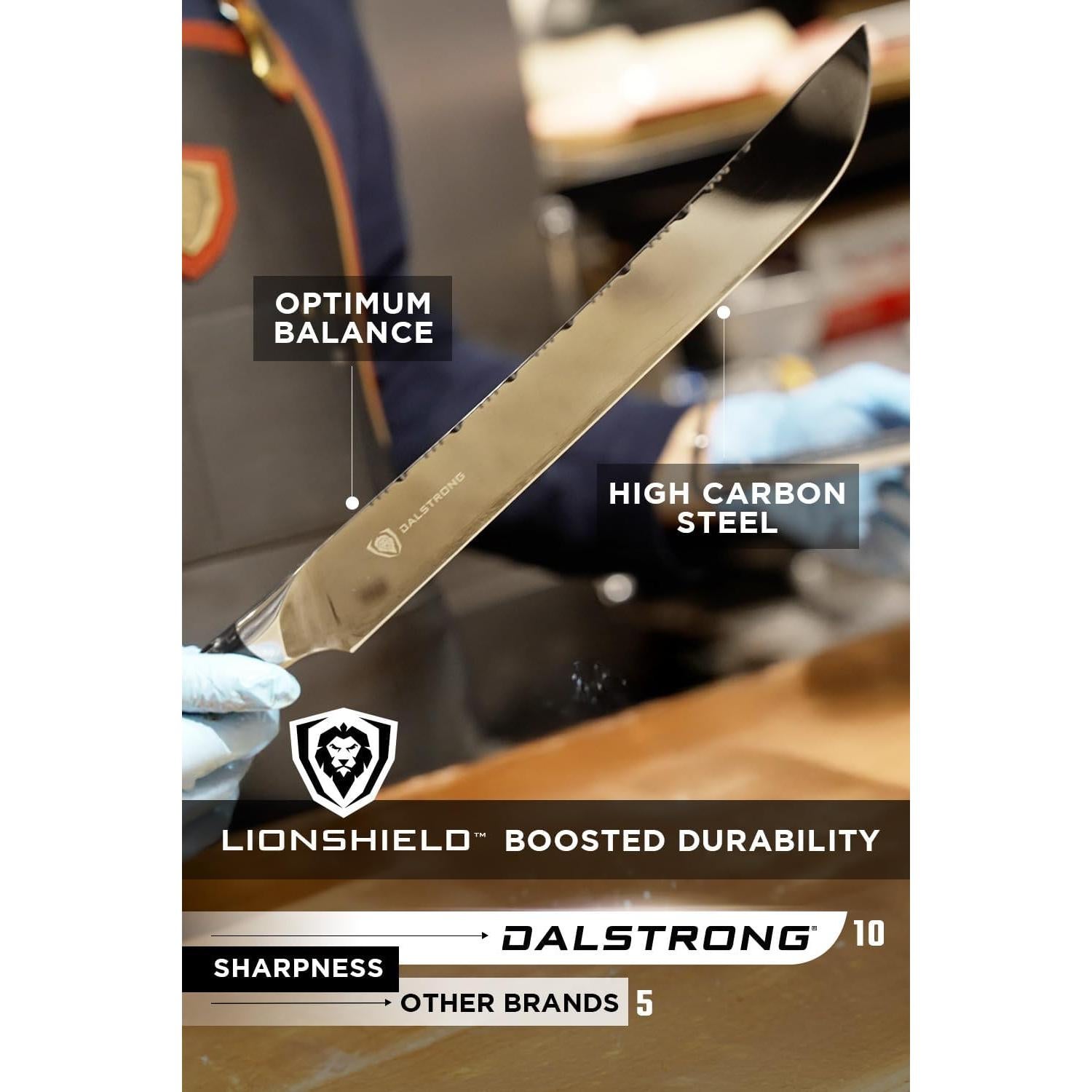 Cuchillo de Rebanar Dalstrong 30.5 cm Valhalla Titanio Negro