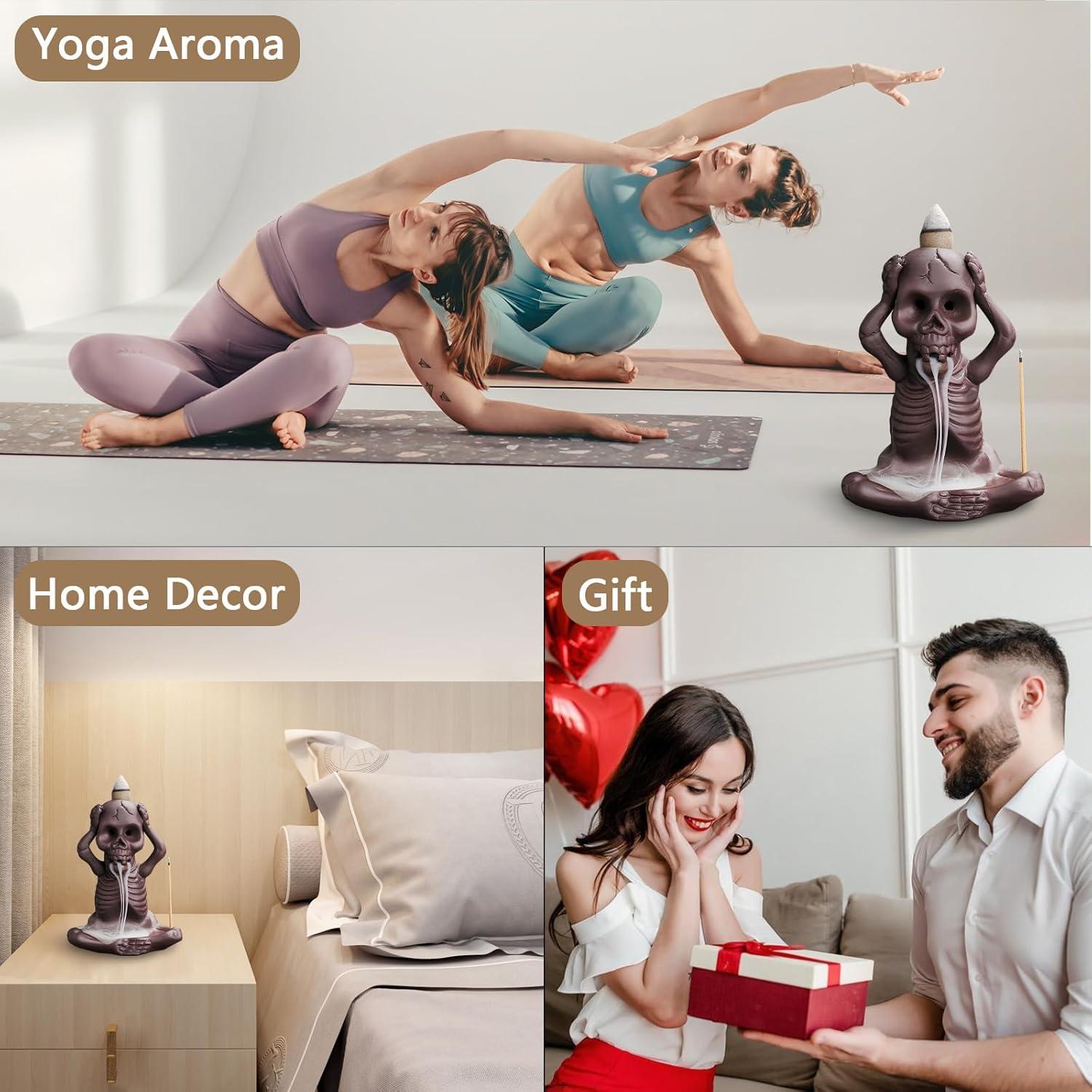 Soporte para Incienso Comeon Calavera Cerámica 11.48 cm