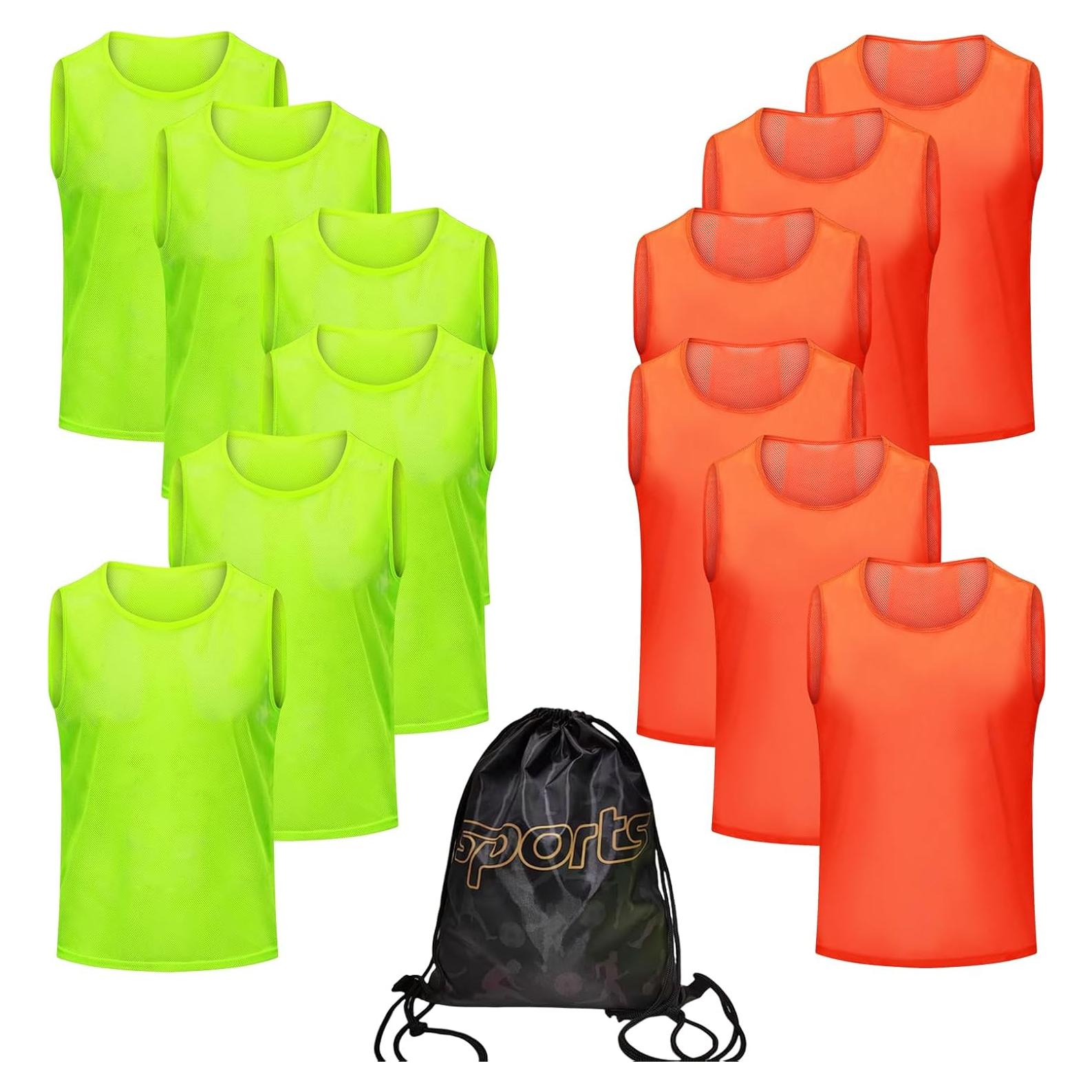 Chalecos de Entrenamiento PULUOMASI 12/24/48 Piezas Malla