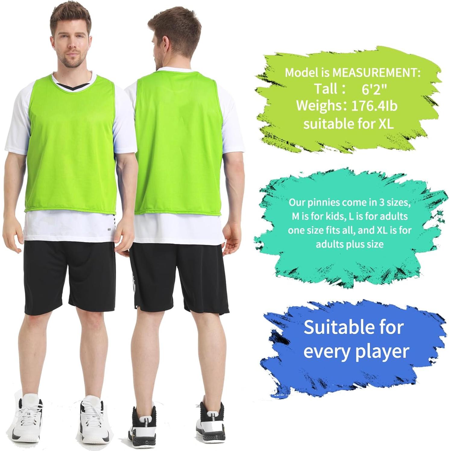 Chalecos de Entrenamiento PULUOMASI 12/24/48 Piezas Malla