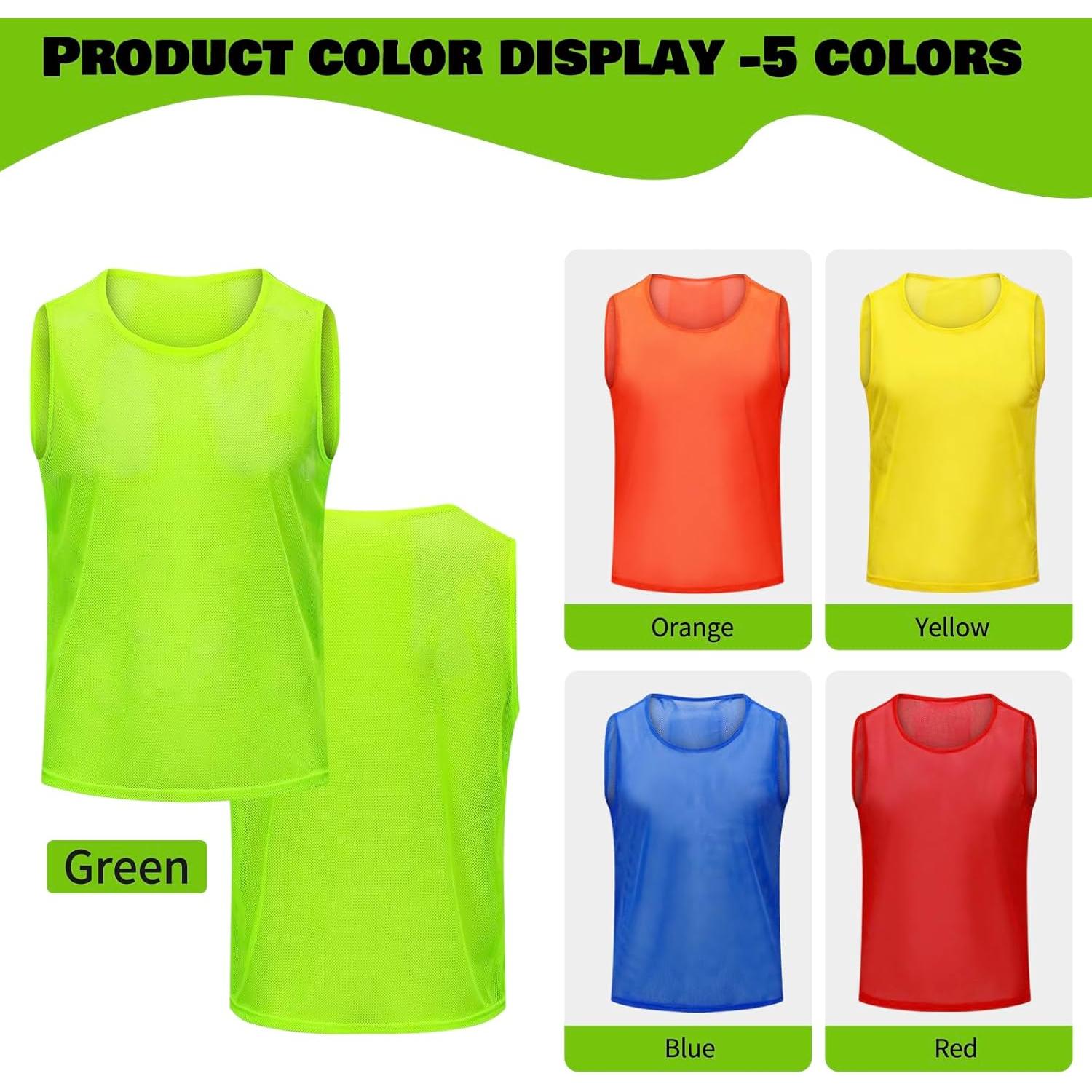 Chalecos de Entrenamiento PULUOMASI 12/24/48 Piezas Malla