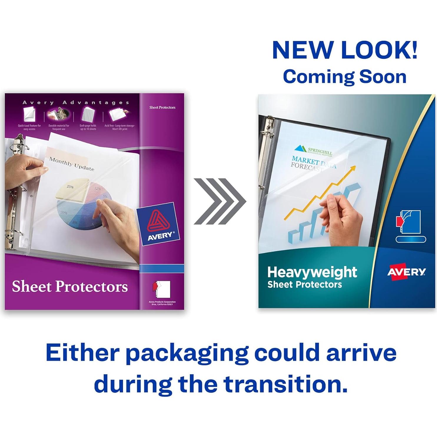 Protectores de hojas Avery 74171, 25 unidades, 50 hojas