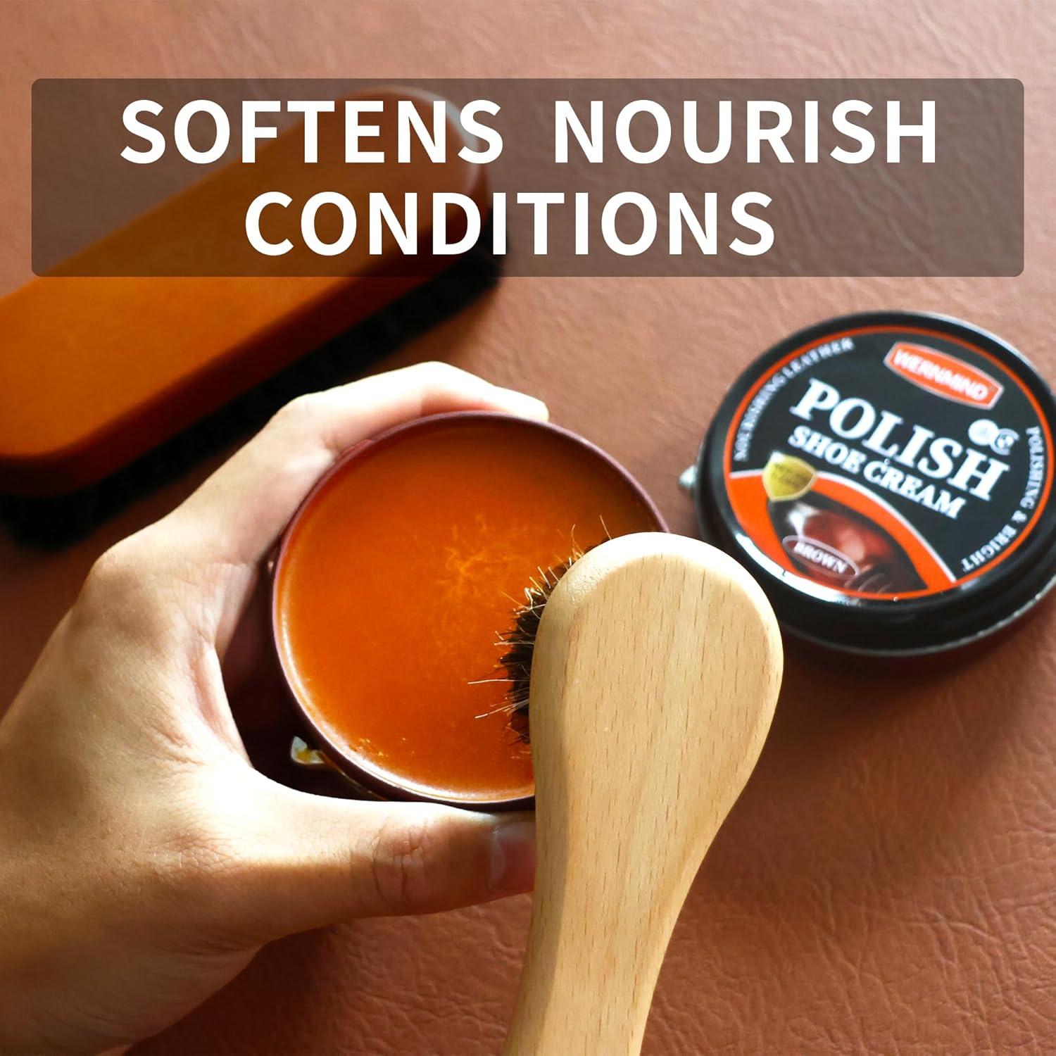 Kit de Cera para Zapatos WERNMIND Negro y Marrón 35g