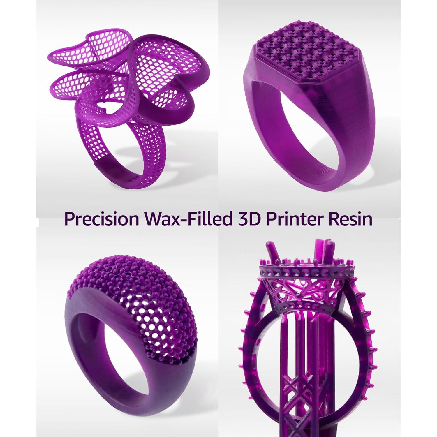 Resina 3D SuperCast 8K 500g Relleno de Cera para Joyería