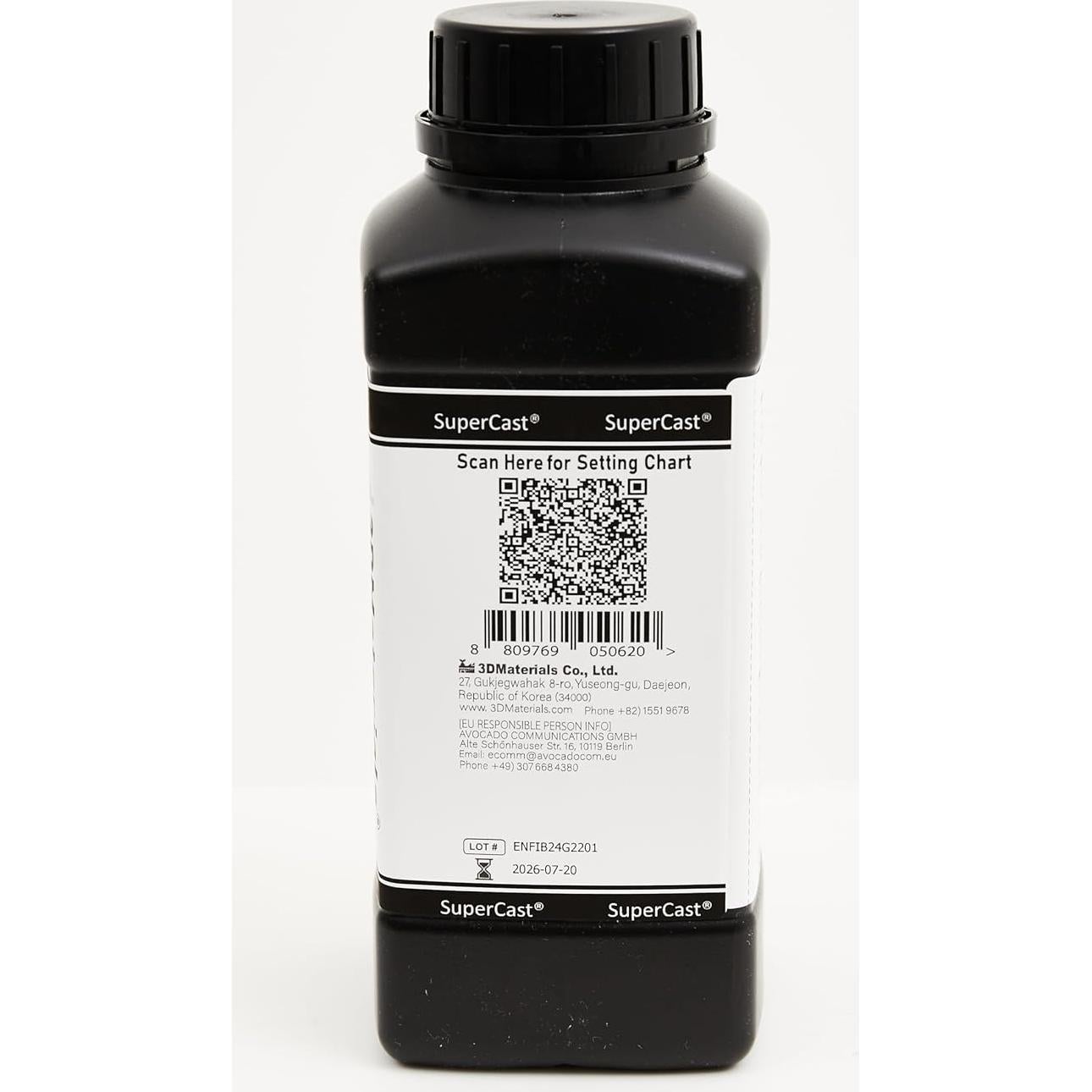 Resina 3D SuperCast 8K 500g Relleno de Cera para Joyería