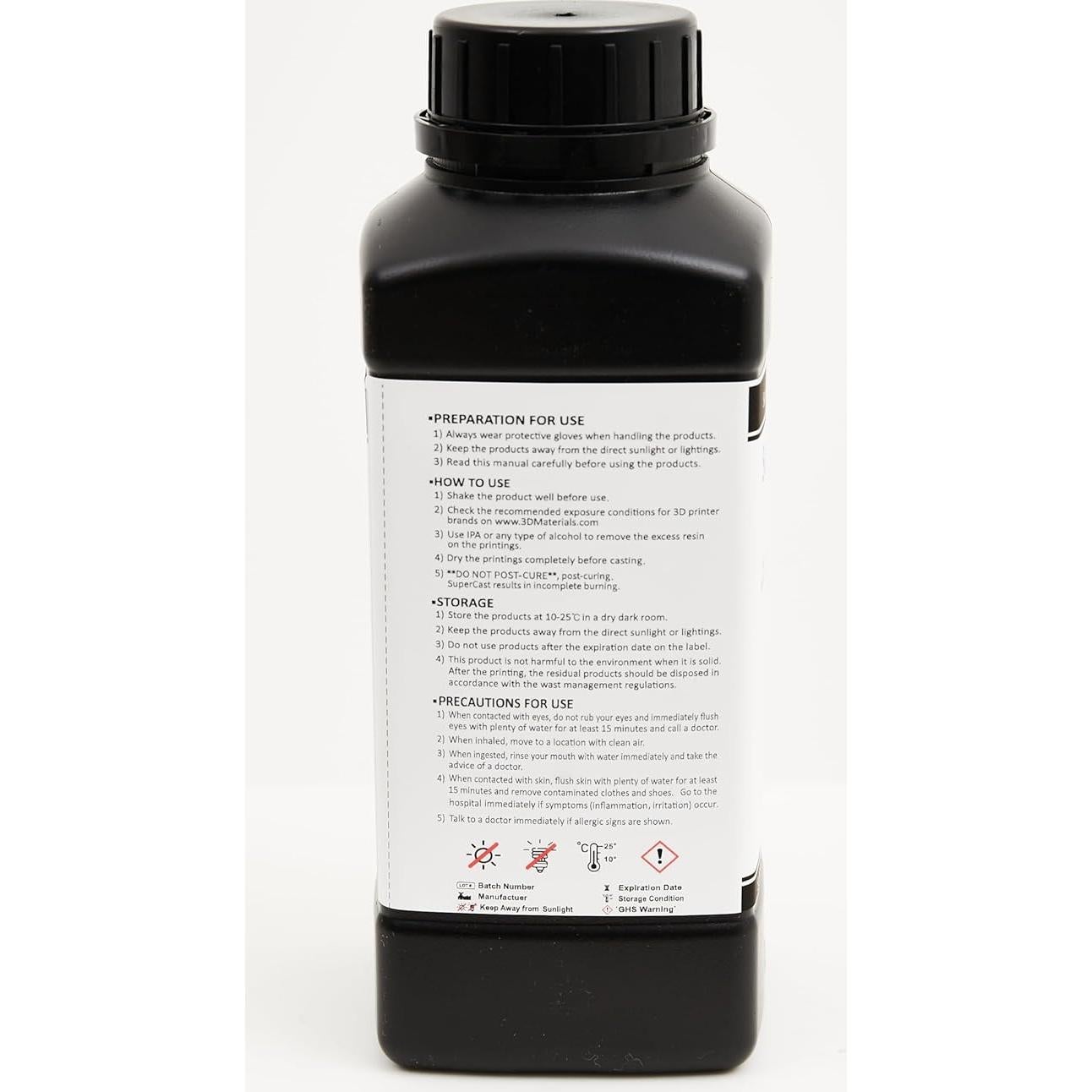 Resina 3D SuperCast 8K 500g Relleno de Cera para Joyería