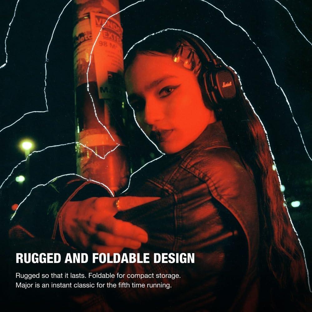 Auriculares Bluetooth Marshall Major V On-Ear, Negro